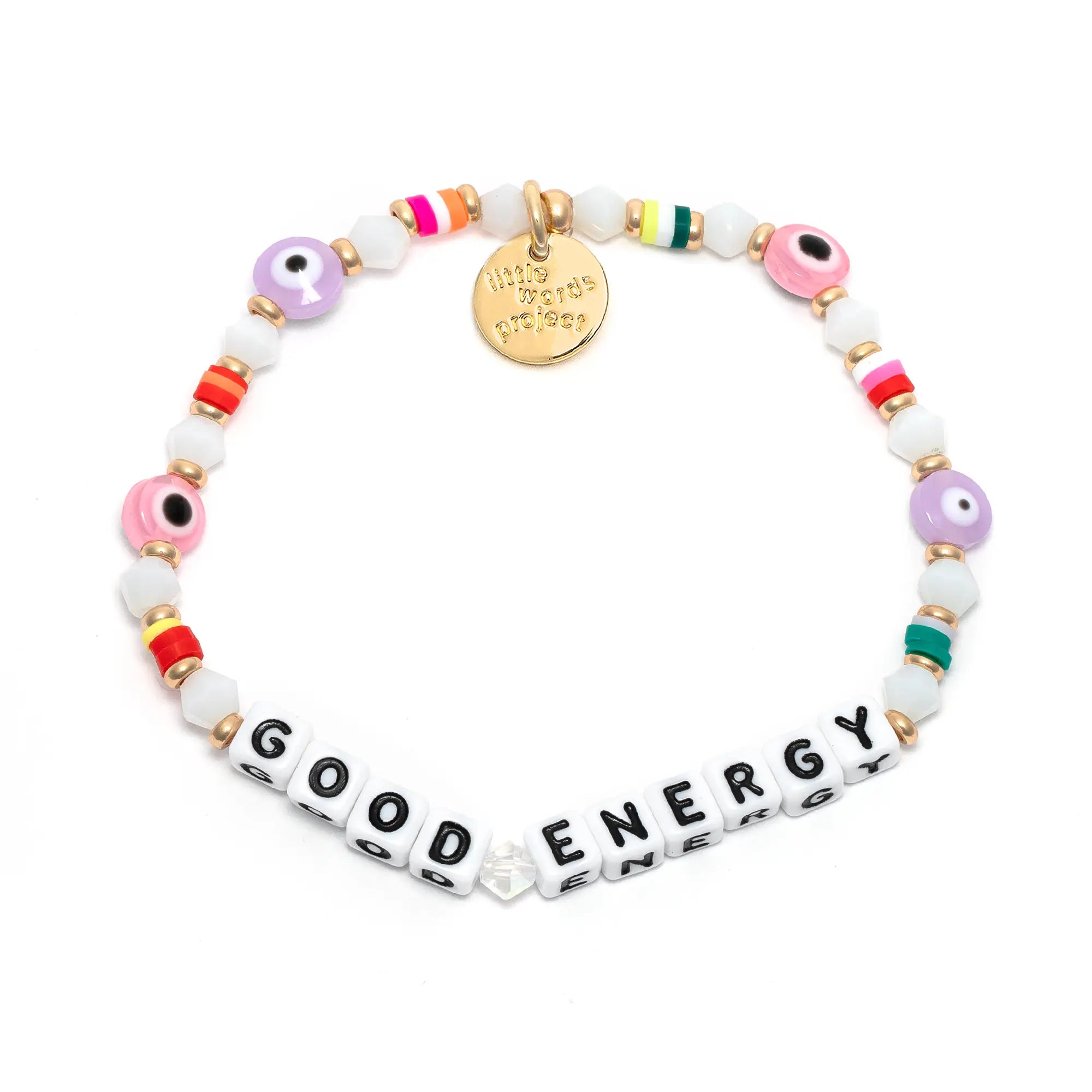 Good Energy Rainbow Eyes Bracelet for Women & Men - Adjustable S/M Size - Spiritual Healing Jewelry for Meditation, Yoga & Positive Vibes