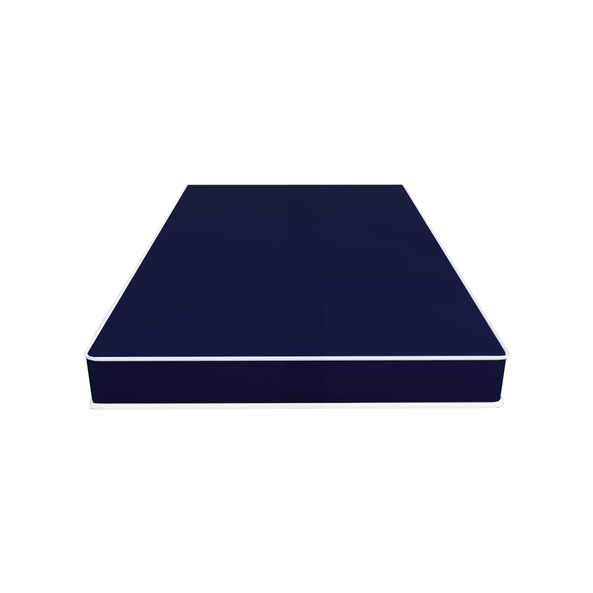 5/7/8/10 Inch Medium Firm Water-Resistant Vinyl Foam Mattress - Queen Size, Blue - Easy to Clean, Comfortable & Noise-Free for Bedroom, Guest Room, RV, Camping & Dorm Use