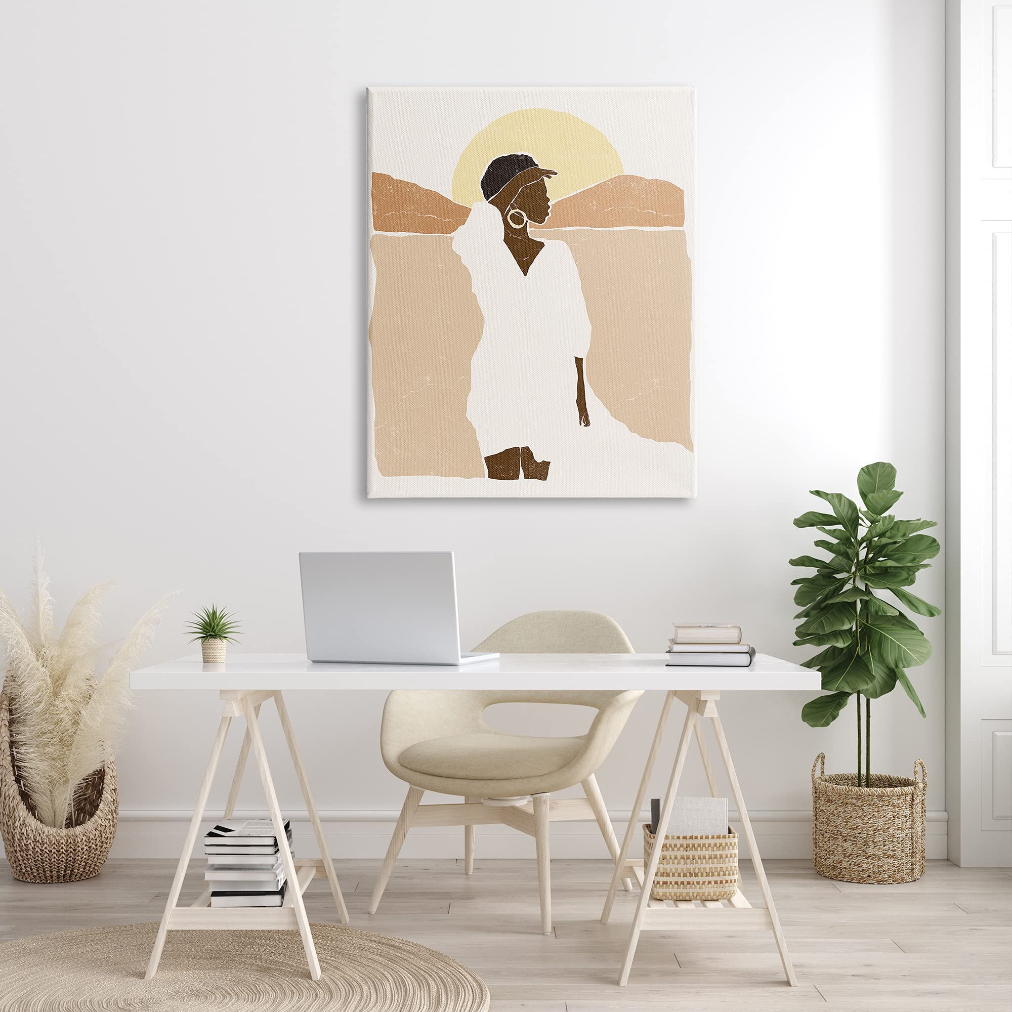 Stupell Industries Desert Sunrise Landscape Canvas Wall Art - Woman Gazing Across Canyon, Designed by Yuyu Pont, 36
