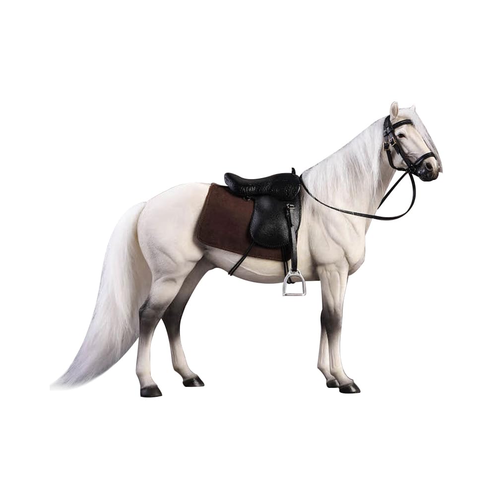 Hanover Resin White Horse Statue - Elegant Home Decor for Desktops & Shelves, Durable Polyresin with Intricate Details - Perfect Gift for Horse Lovers | Ideal for Living Room, Office & Farmhouse Decor