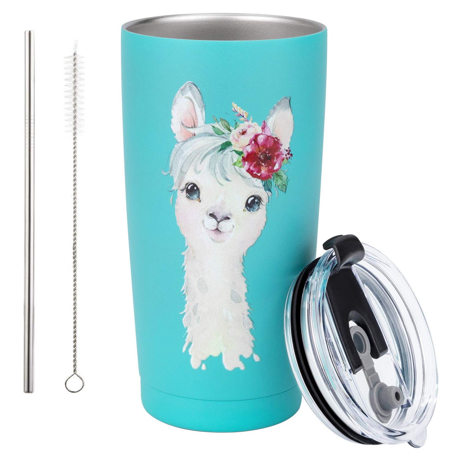 Llama Best Friend Tumbler - 20oz Unique Wine Cup with Lid & Straw, Perfect Birthday & Friendship Gift for Women, Sister, BFF - Ideal for Coffee, Wine, and Daily Use