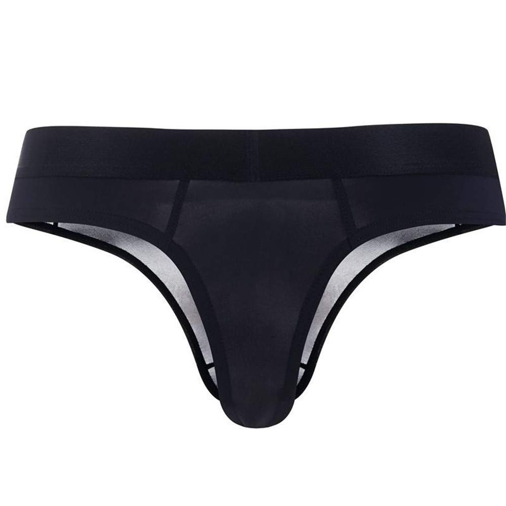 JOCKMAIL 4-Pack Men's Ice Silk Transparent Underwear - Breathable Lace Briefs in 4 Colors (Black/Red/Blue/White) for Sensual Wear & Intimate Occasions