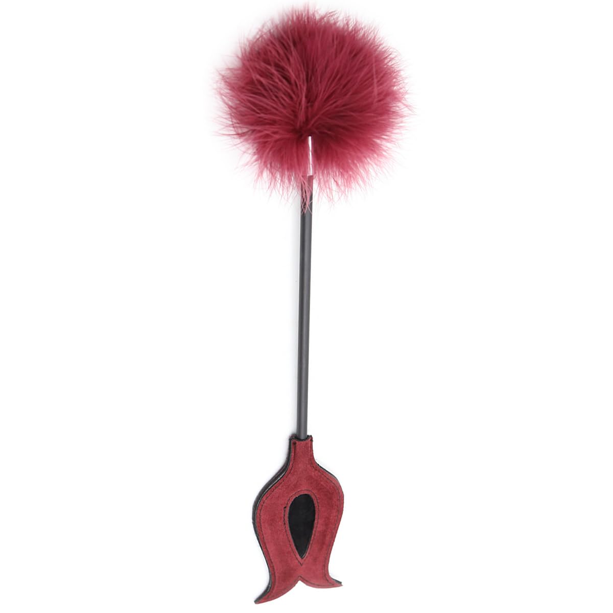 BDSM Tickler & Spanking Paddle for Adults - Sensual Flogger & Sex Whip for Couples Play - Red Adult Toy for Women & Men - Perfect for Bedroom Bondage, Roleplay & Sensual Exploration