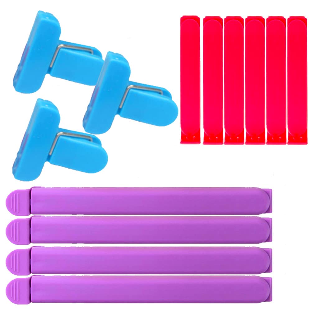 13-Piece Sealing Chip Clips Set for Fresh Food Storage - Airtight Kitchen Bag Clips in Assorted Colors - Perfect for Pantry, Snack Bags & Meal Prep Organization