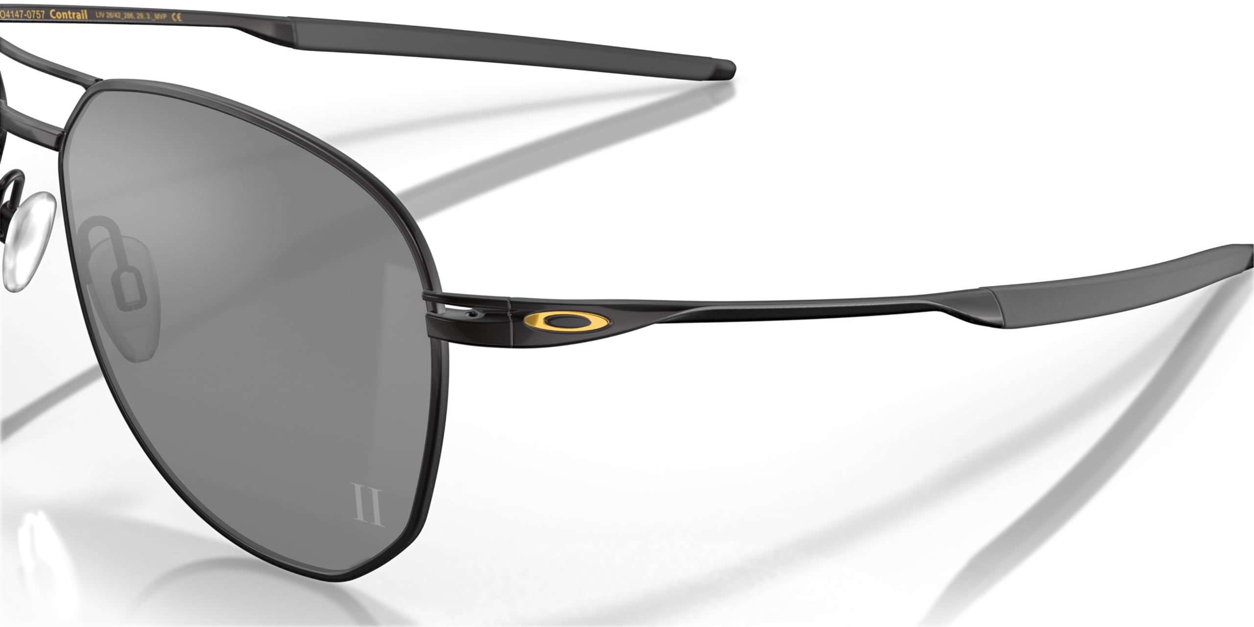 Oakley Men's Oo4147 Contrail Aviator Sunglasses - Polarized UV Protection, Lightweight Metal Frame for Driving, Outdoor Sports & Fashion