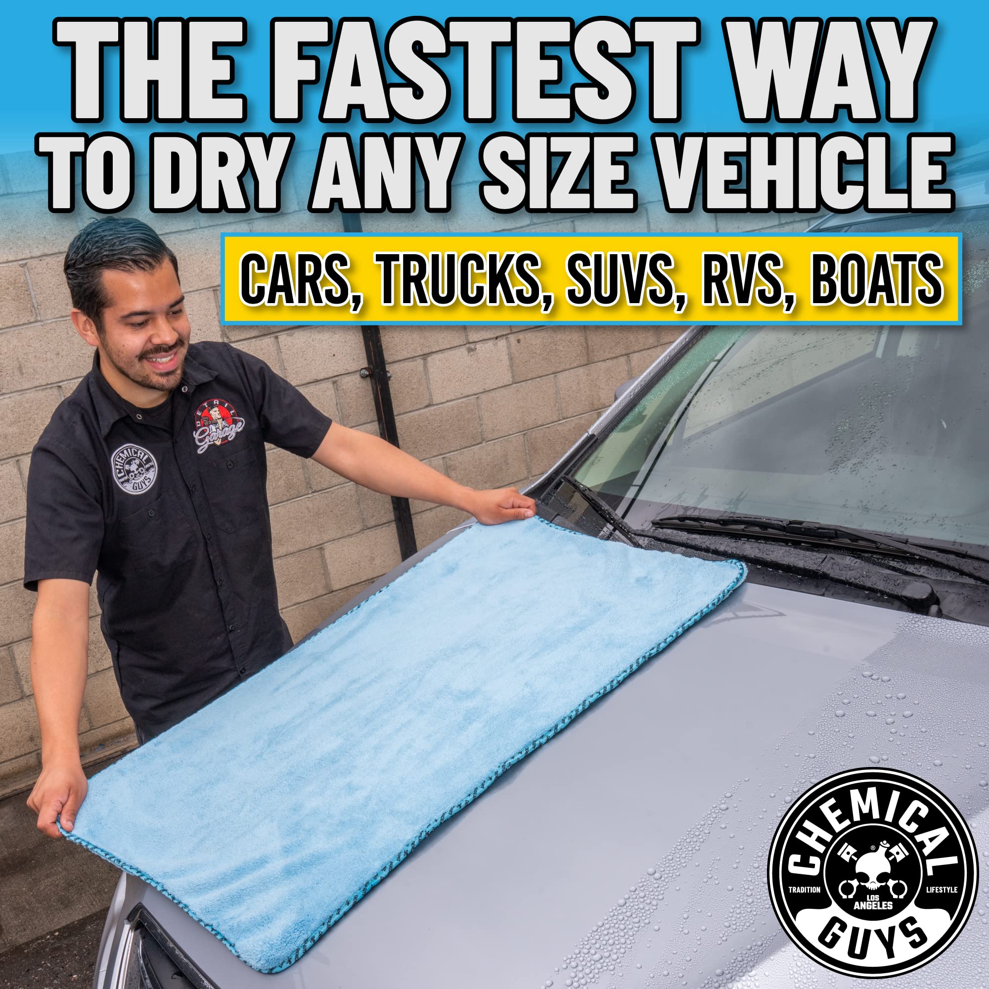Chemical Guys Woolly Mammoth Large Microfiber Towel - Super Absorbent & Ultra Soft Car Detailing Towel for Cars, Trucks & SUVs (36