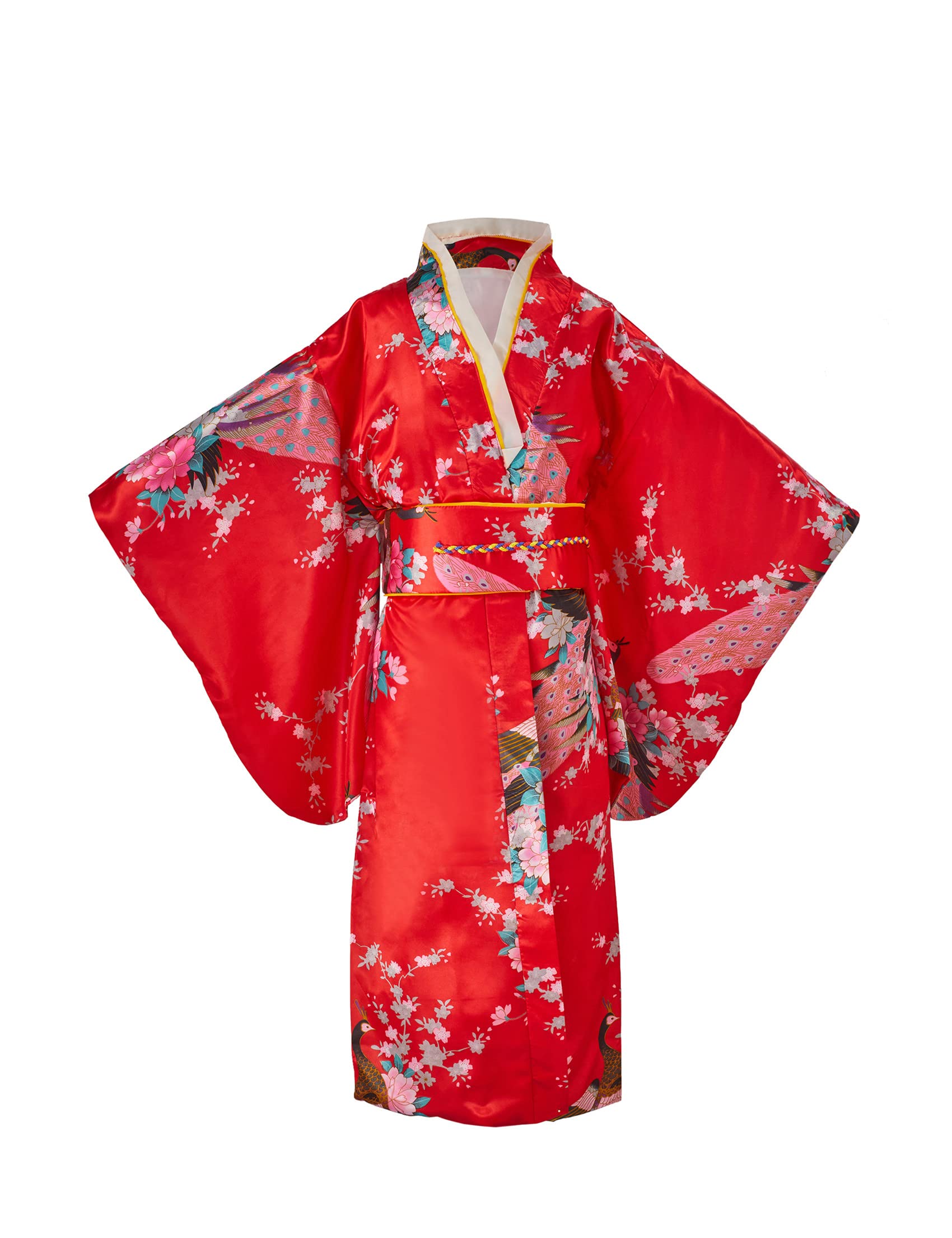 Japanese Traditional Girls Kimono Yukata Dress - Elegant Cosplay Costume for Anime, Halloween & Tea Parties