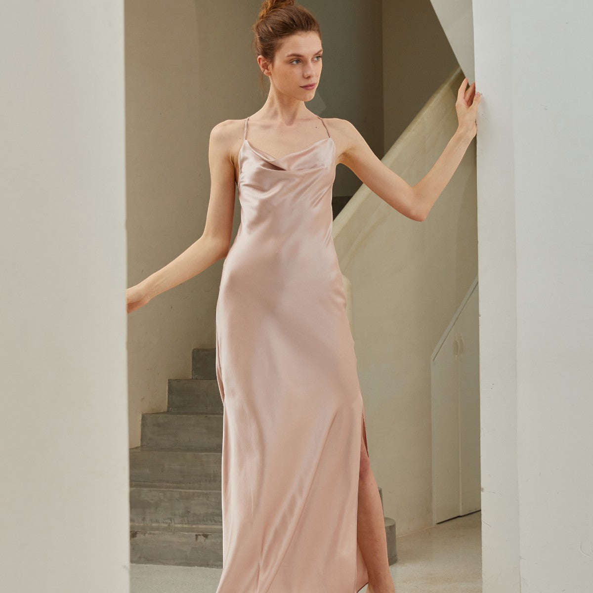 Luxury Mulberry Silk Chemise Nightgown for Women - Soft & Breathable Sleepwear - Perfect for Bridal Lingerie, Honeymoon & Romantic Nights