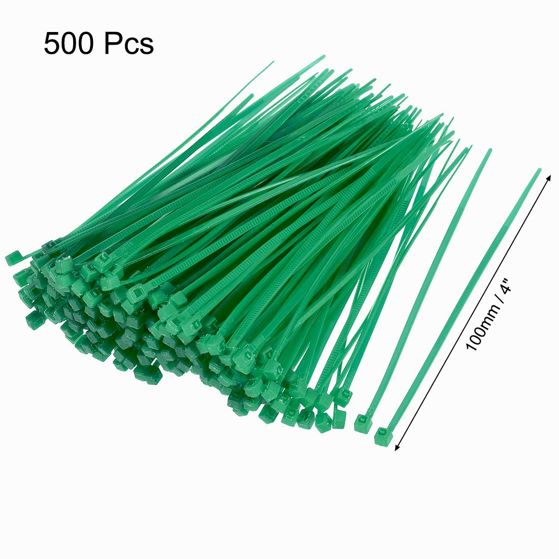 uxcell 4 Inch Nylon Cable Ties - 500pcs Self-Locking Zip Ties (0.07