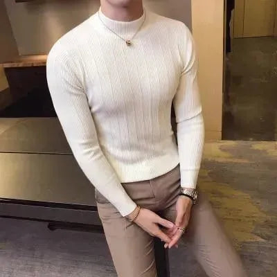 Men's Striped Pattern Sweater - Soft & Comfortable Pullover for Casual Wear, Office & Fall Outfits