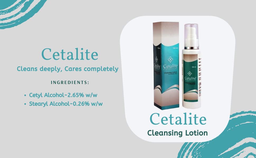 Cetalite Cleansing Lotion - Gentle Face Wash for All Skin Types | Hydrating & Soothing Facial Cleanser | Perfect for Daily Skincare Routine & Makeup Removal