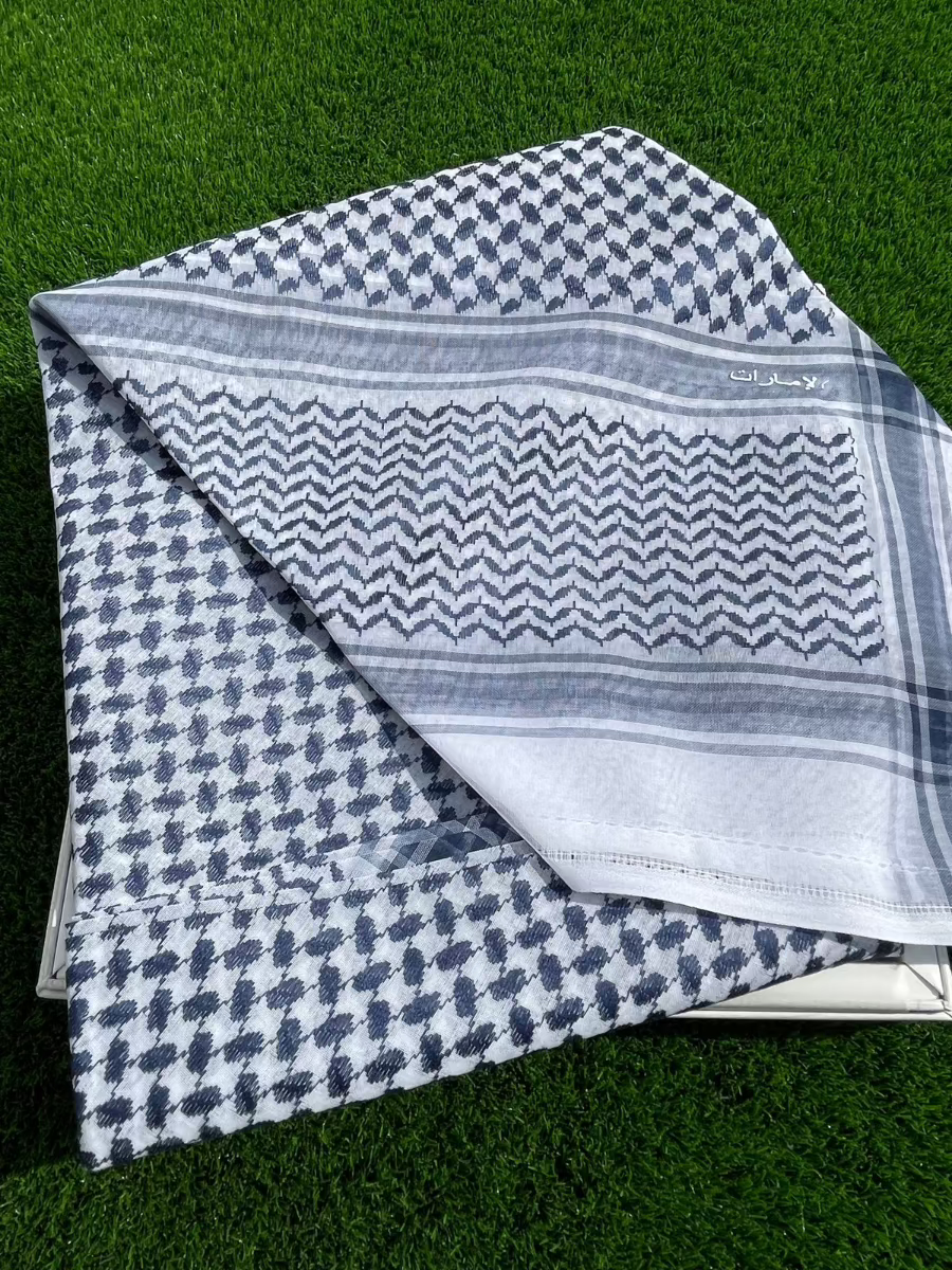 Premium Unisex Navy Blue Shemagh Scarf - Soft Cotton Keffiyeh Head Wrap for Men & Women - Perfect for Outdoor Adventures, Travel, and Fashion Accessories