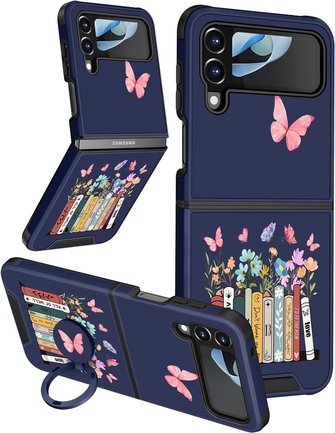 Samsung Galaxy Z Flip 5 Case - Cute Butterfly Design Phone Cover for Women & Girls | Protective Slim Fit Cover for Everyday Use, Work & Travel