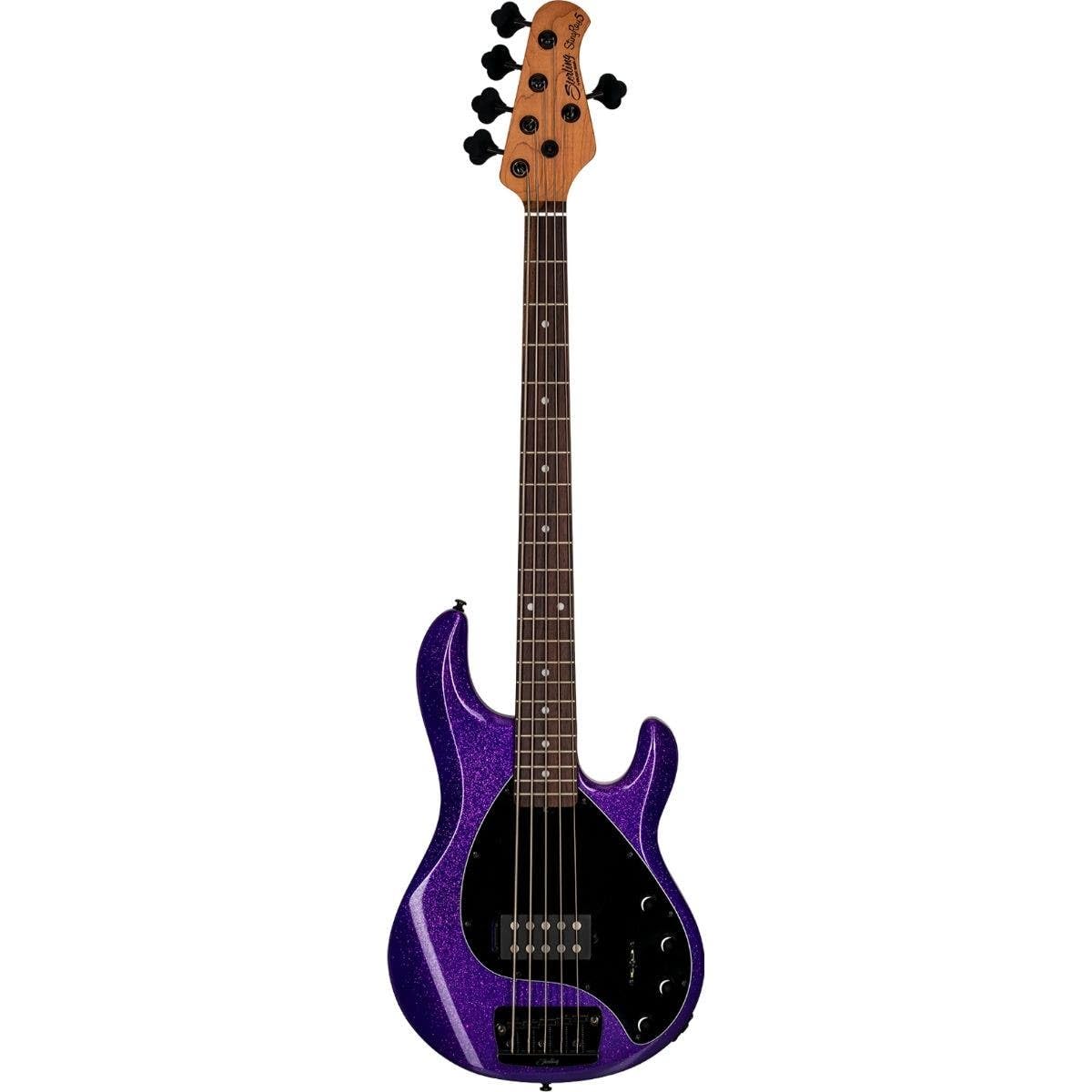 Sterling by Music Man RAY35-PSK-R2 5-String Bass Guitar - Right-Handed, Purple Sparkle Finish | Perfect for Live Performances, Studio Recording & Rock/Jazz Music