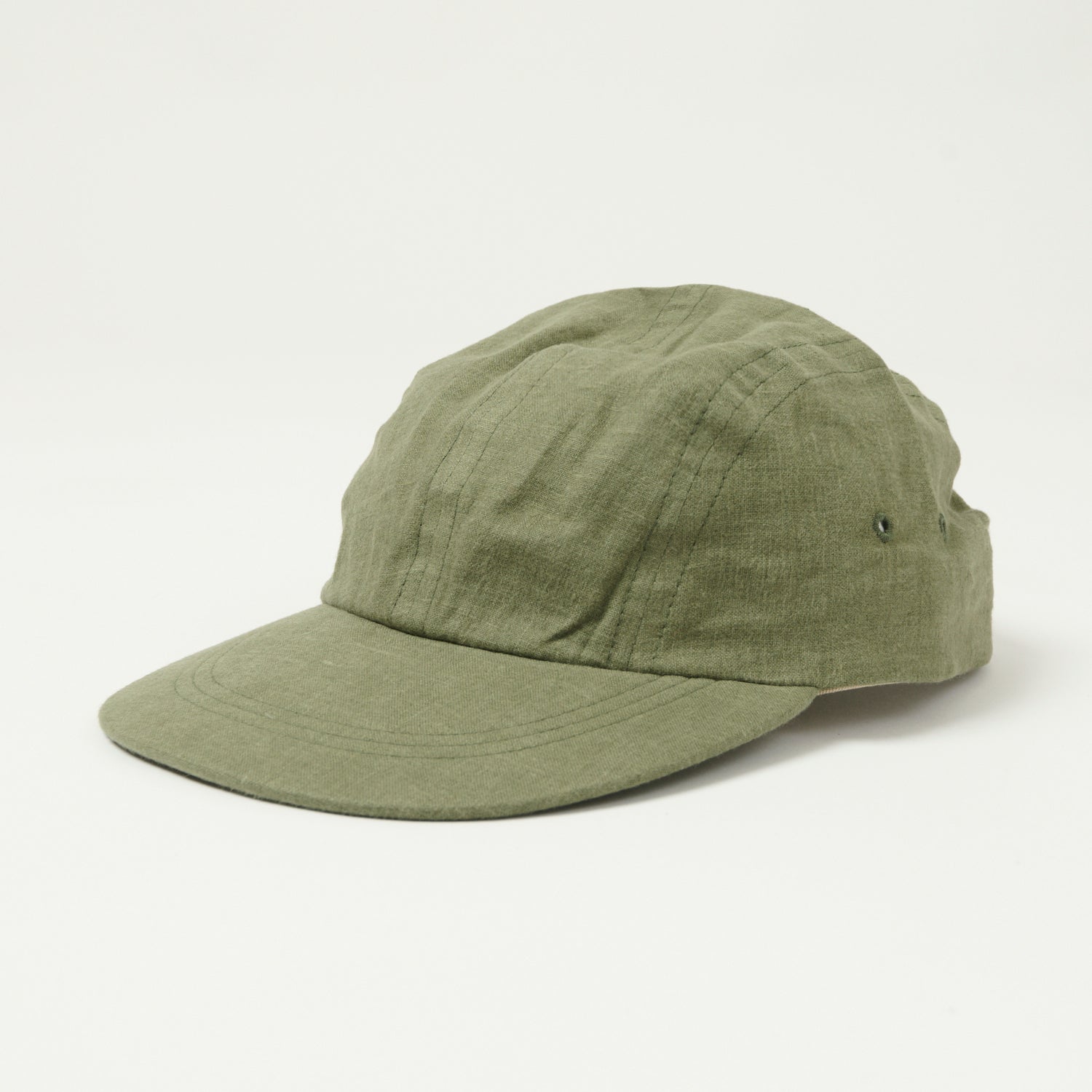 Anonymous Ism French Linen Kyoto Cap in Khaki - Stylish Unisex Hat for Travel, Outdoor Adventures & Casual Wear