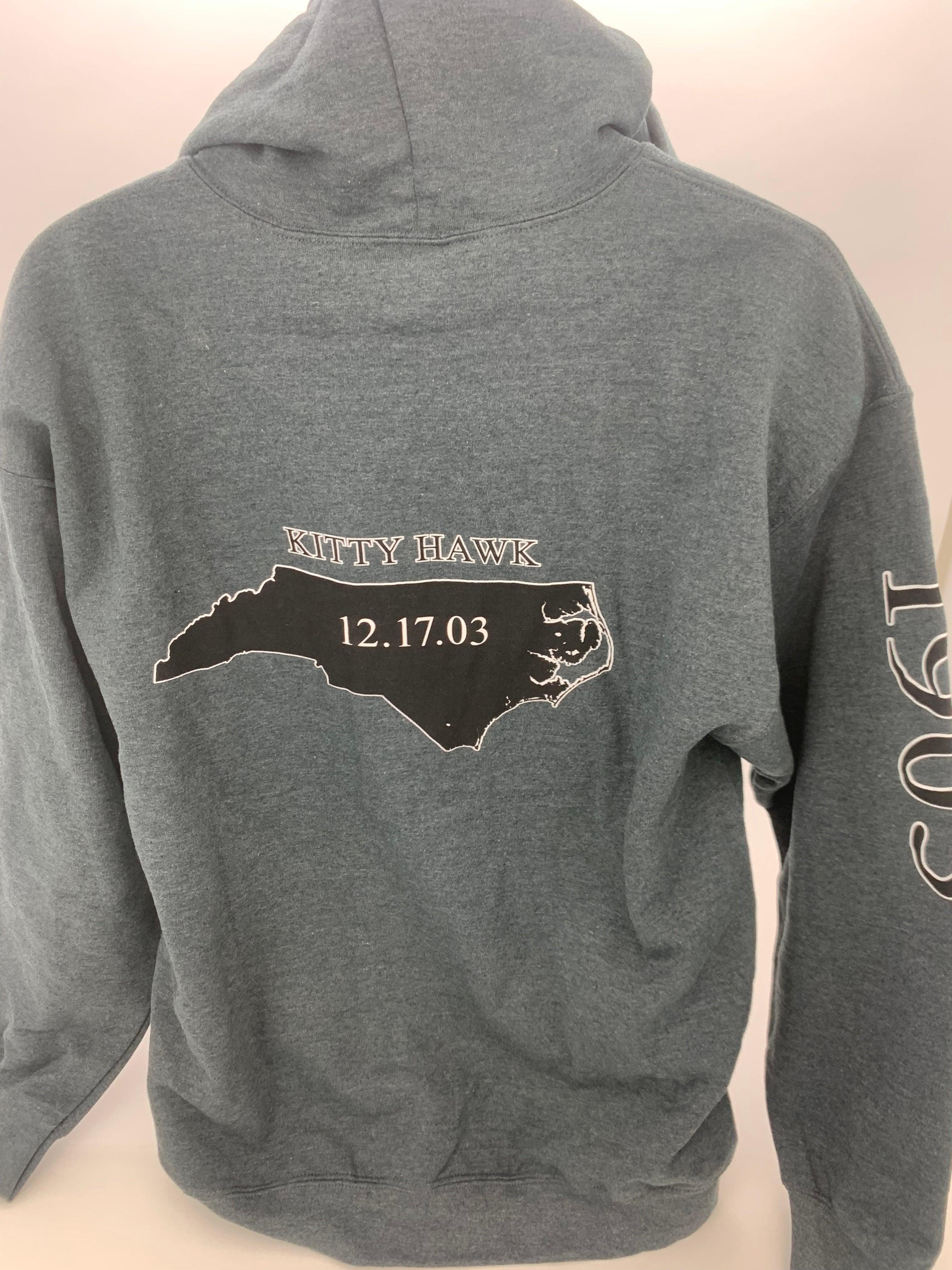 First Flight Sweatshirt - Heather Gray Pullover Hoodie for Men & Women | Cozy Casual Wear for Travel, College, and Everyday Comfort