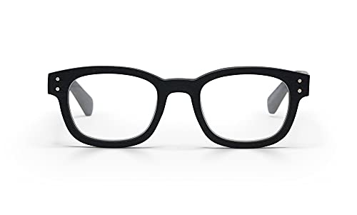 Black Front and Temples With Matte Woodgrain Finish