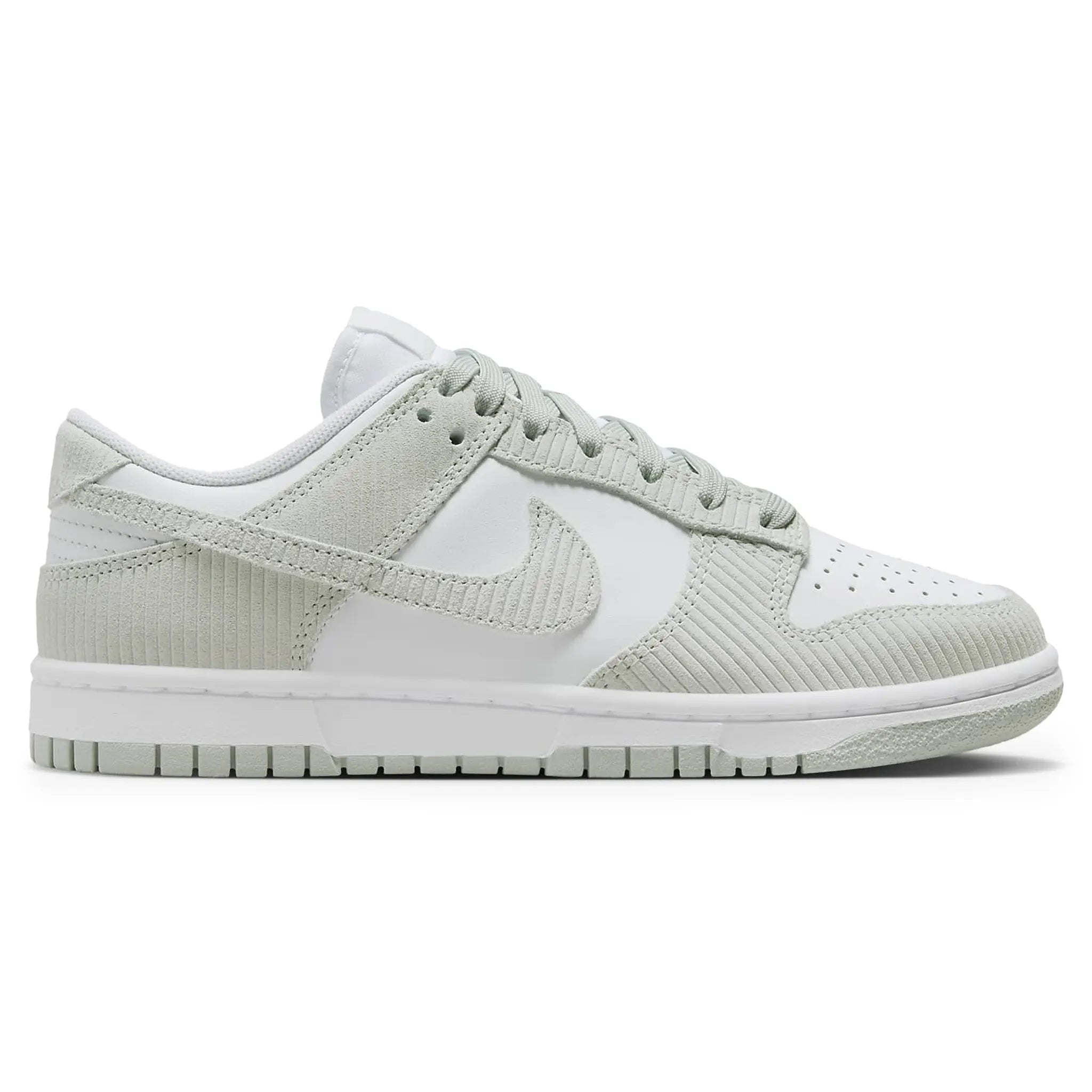Nike Dunk Low Light Silver Corduroy Women's Sneakers - Comfortable Casual Shoes for Women, Streetwear Fashion & Everyday Wear