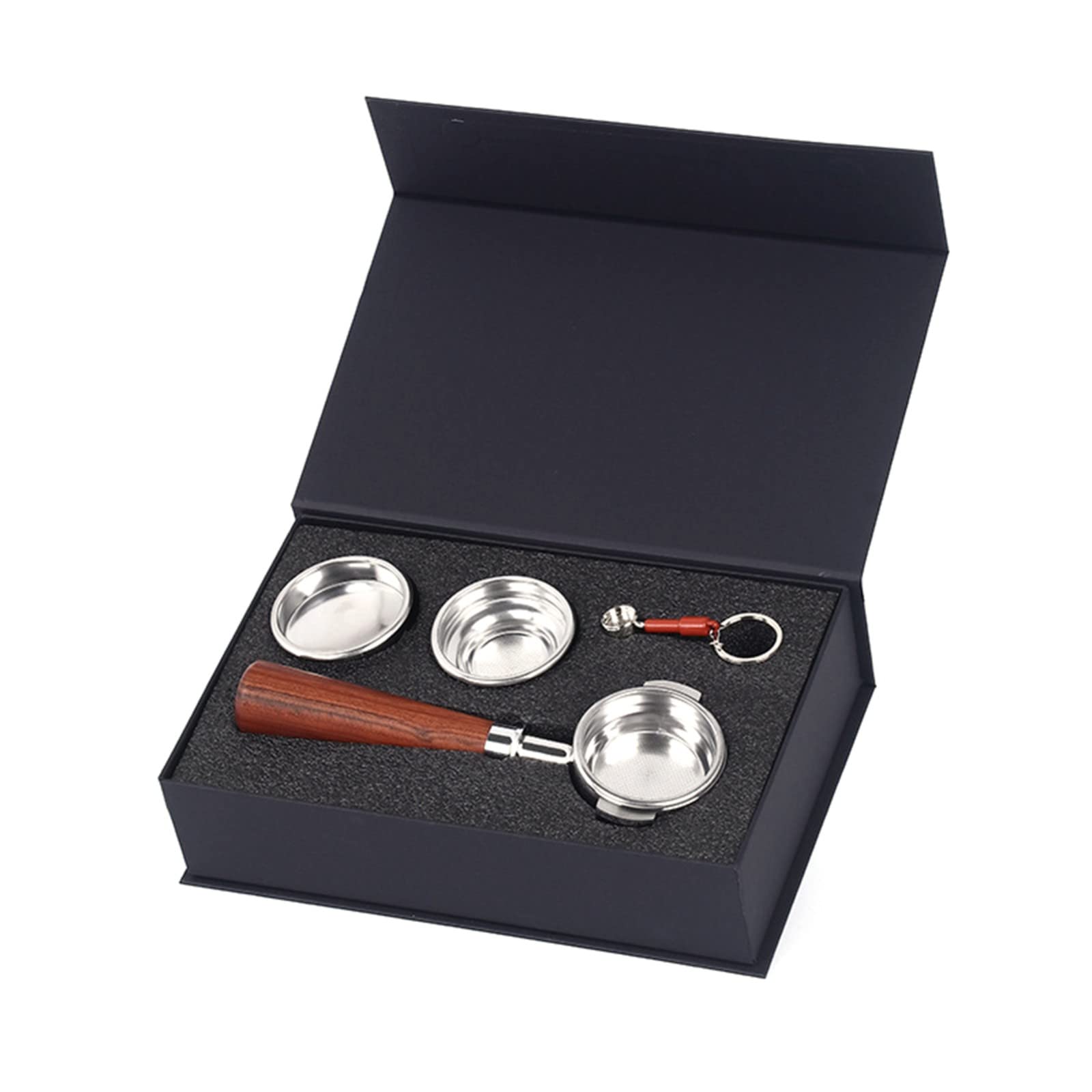 XLL 58MM Stainless Steel Double Ear Bottomless Portafilter - Universal Wooden Handle Espresso Coffee Machine Accessory for Professional Baristas & Home Brewing (Color: A) - Perfect for Latte Art & Specialty Coffee Preparation
