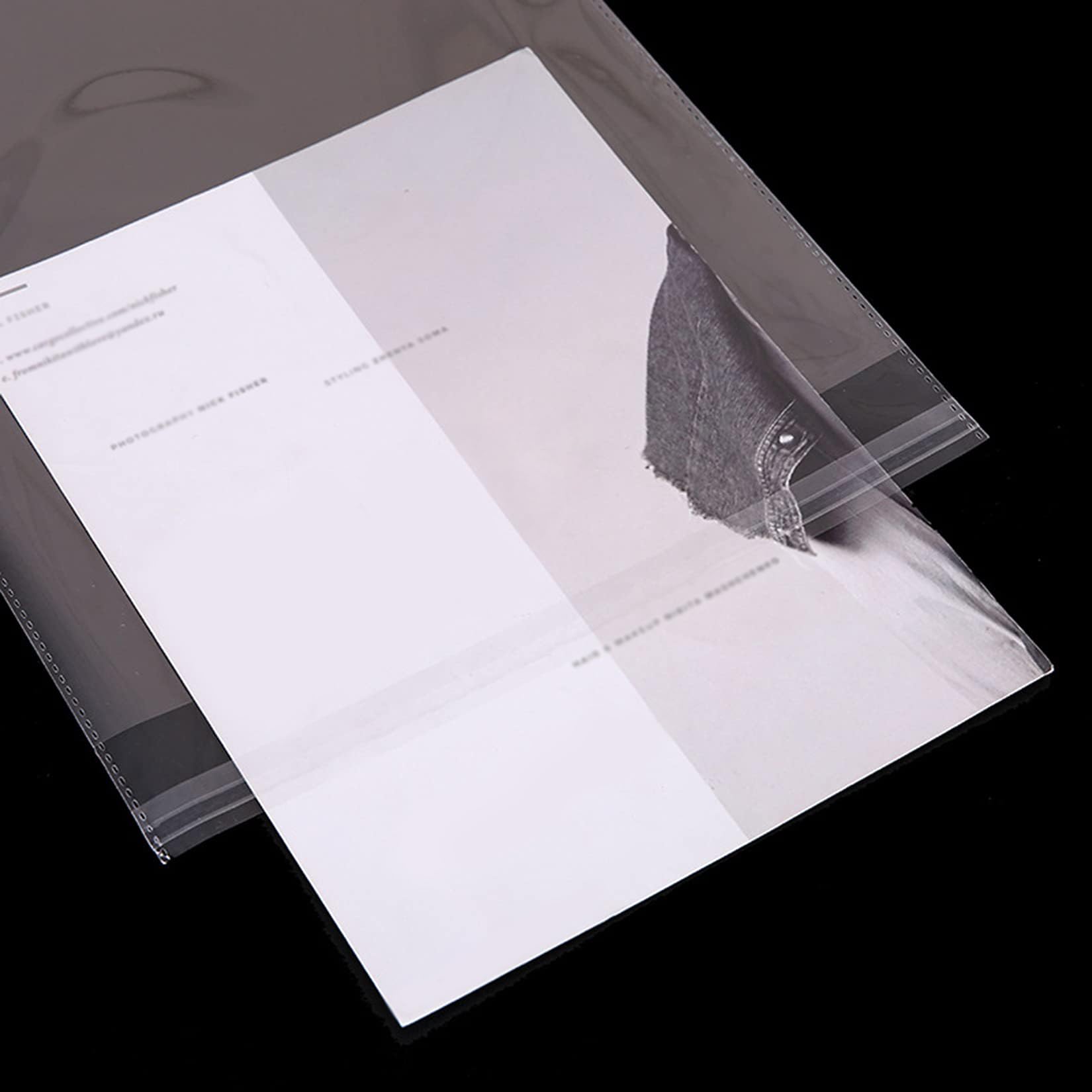 Yotelab 8x11 Inch Self Sealing Cellophane Bags - 100 Pcs Clear Resealable Plastic Bags for Product Packaging, Clothing Storage, Photo & Card Protection - Perfect for Retail, Crafts & Gift Wrapping