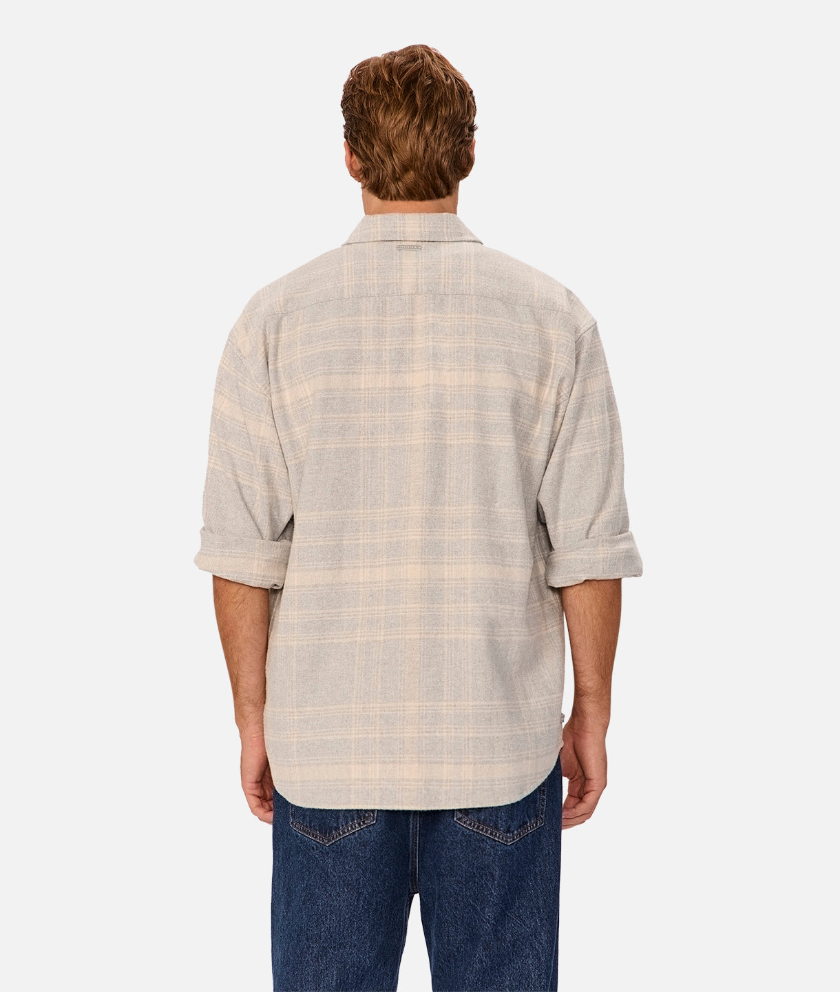 Premium Maplewood Long Sleeve Shirt for Men - Soft Cotton Blend in Grey & Cream Colors | Perfect for Casual Wear, Office Outfits & Outdoor Activities