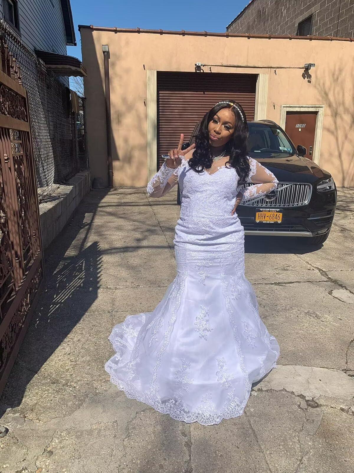 Elegant Lace Mermaid Wedding Dress 2025 | Strapless Beach Bridal Gown with Applique Tulle | Long Bohemian Style for Bride | Perfect for Beach Weddings, Destination Ceremonies & Romantic Photos