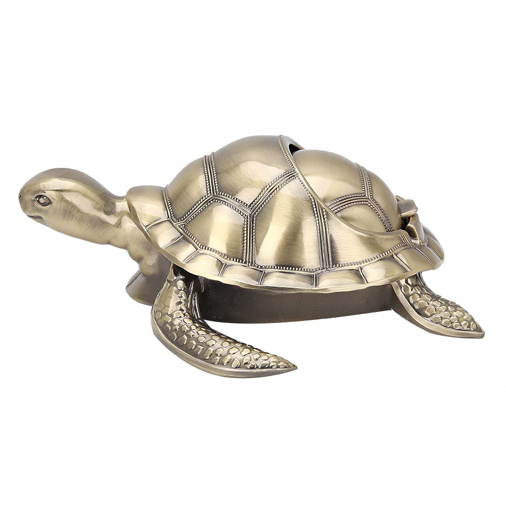 Bronze Windproof Ashtray - Elegant Home & Office Decor for Smokers | Indoor Use, Sea-Themed Ornament