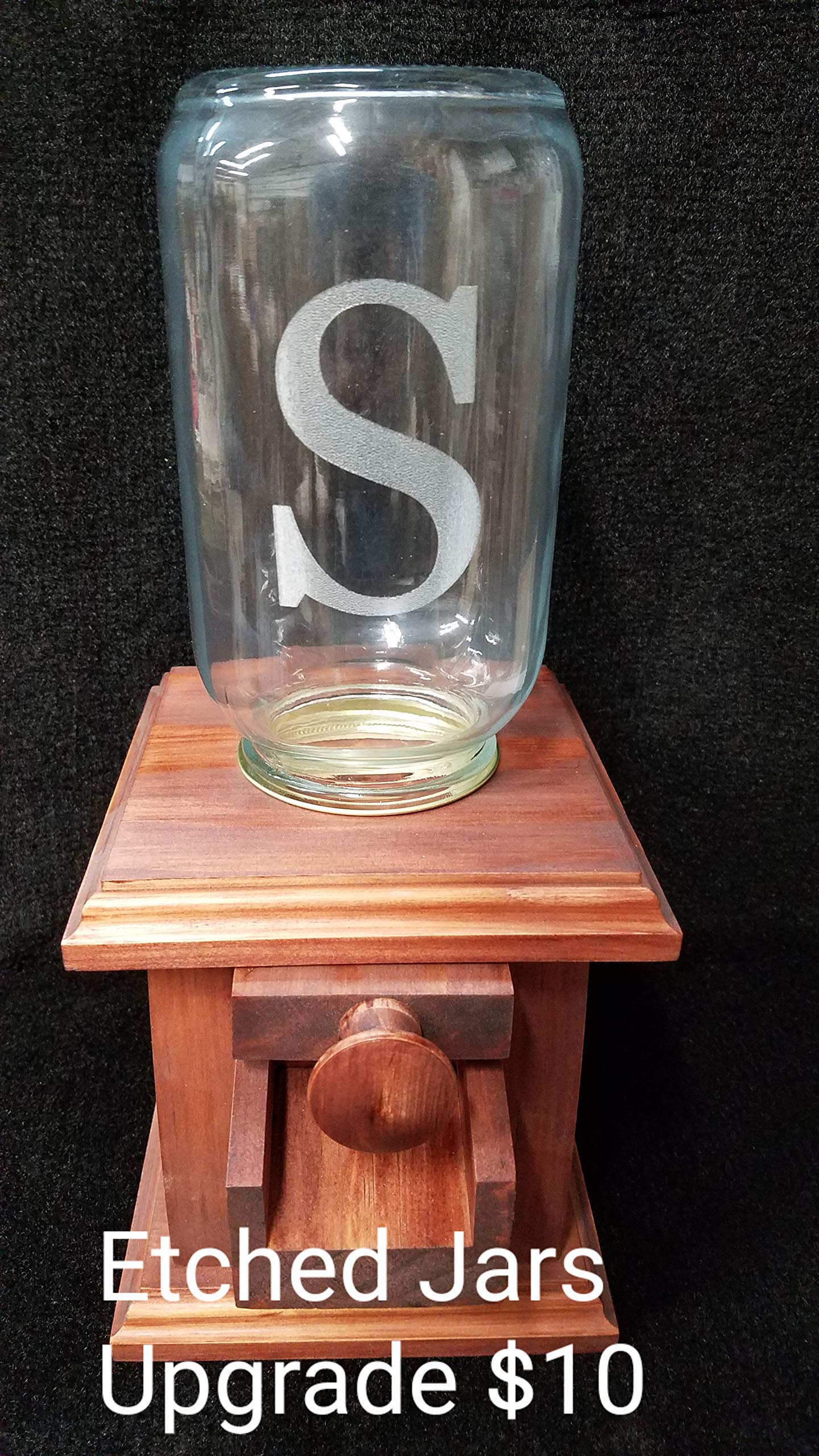 Handmade Double Wooden Candy Dispenser for M&M's Peanut & Snacks - Premium Wooden Candy Machine by Dave's Wood Designs - Perfect for Home, Office & Party Decor