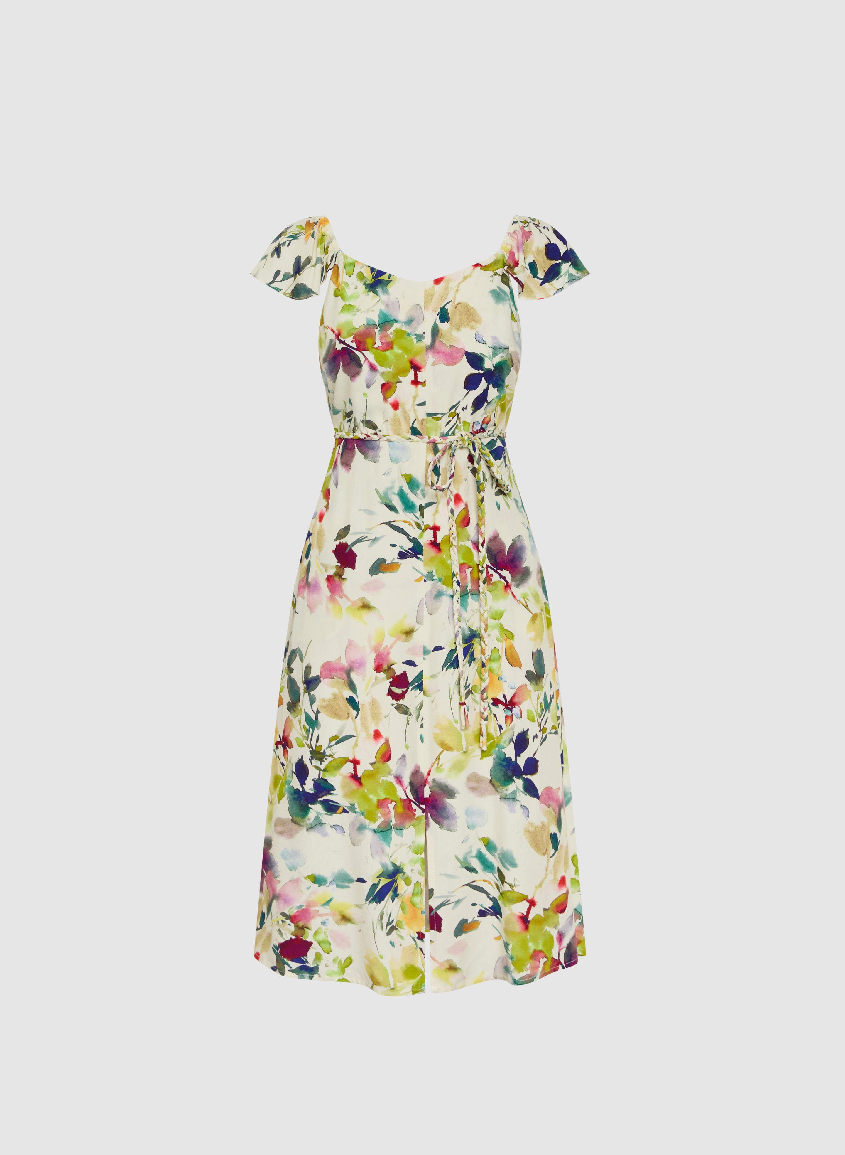 Floral Flutter Sleeve Dress for Women - Elegant Summer Maxi Dress with Ruffle Details | Perfect for Beach Vacations, Garden Parties & Date Nights