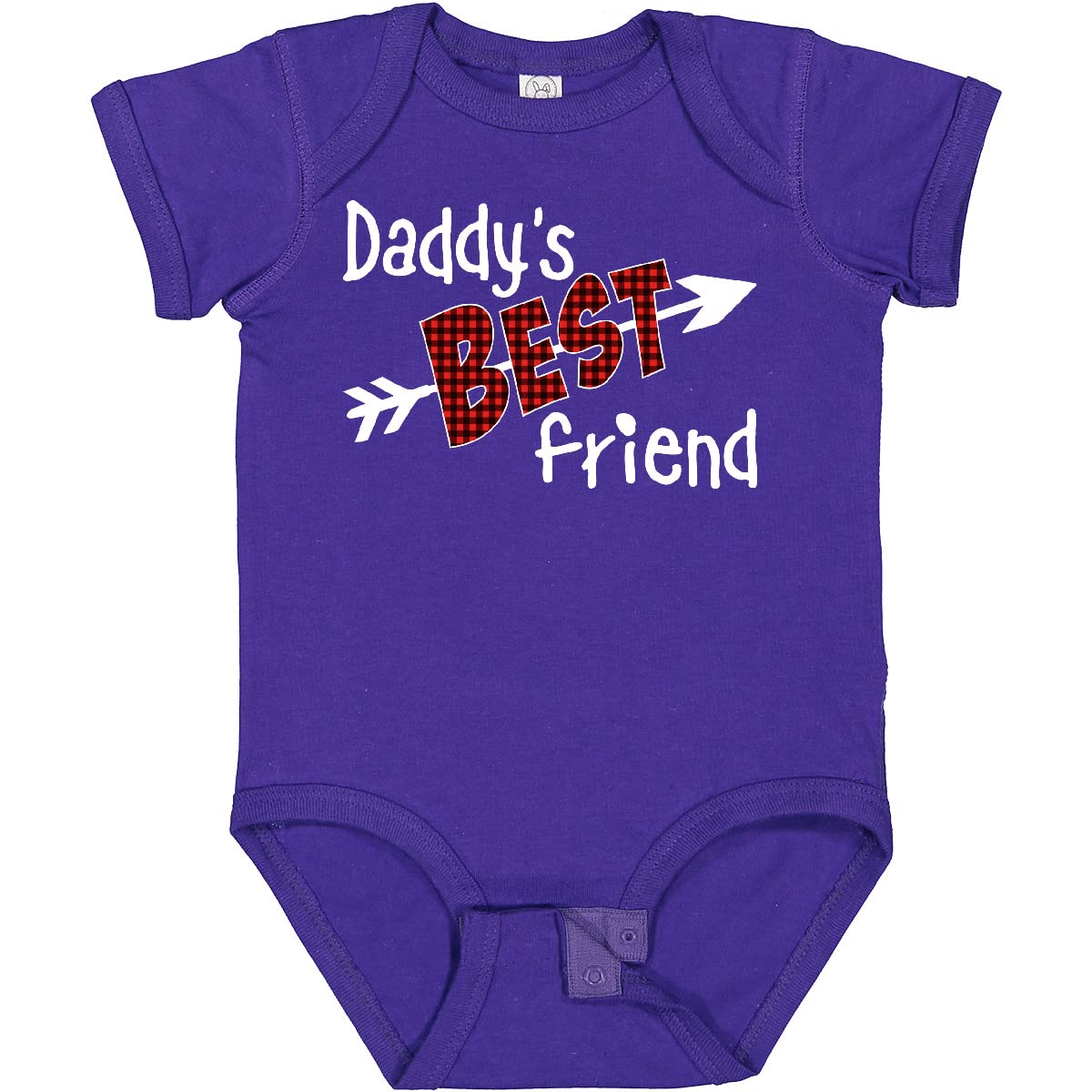 Stylish Inktastic Daddy's Best Friend Arrow & Plaid Baby Bodysuit - Perfect for Family Photos & Casual Outings