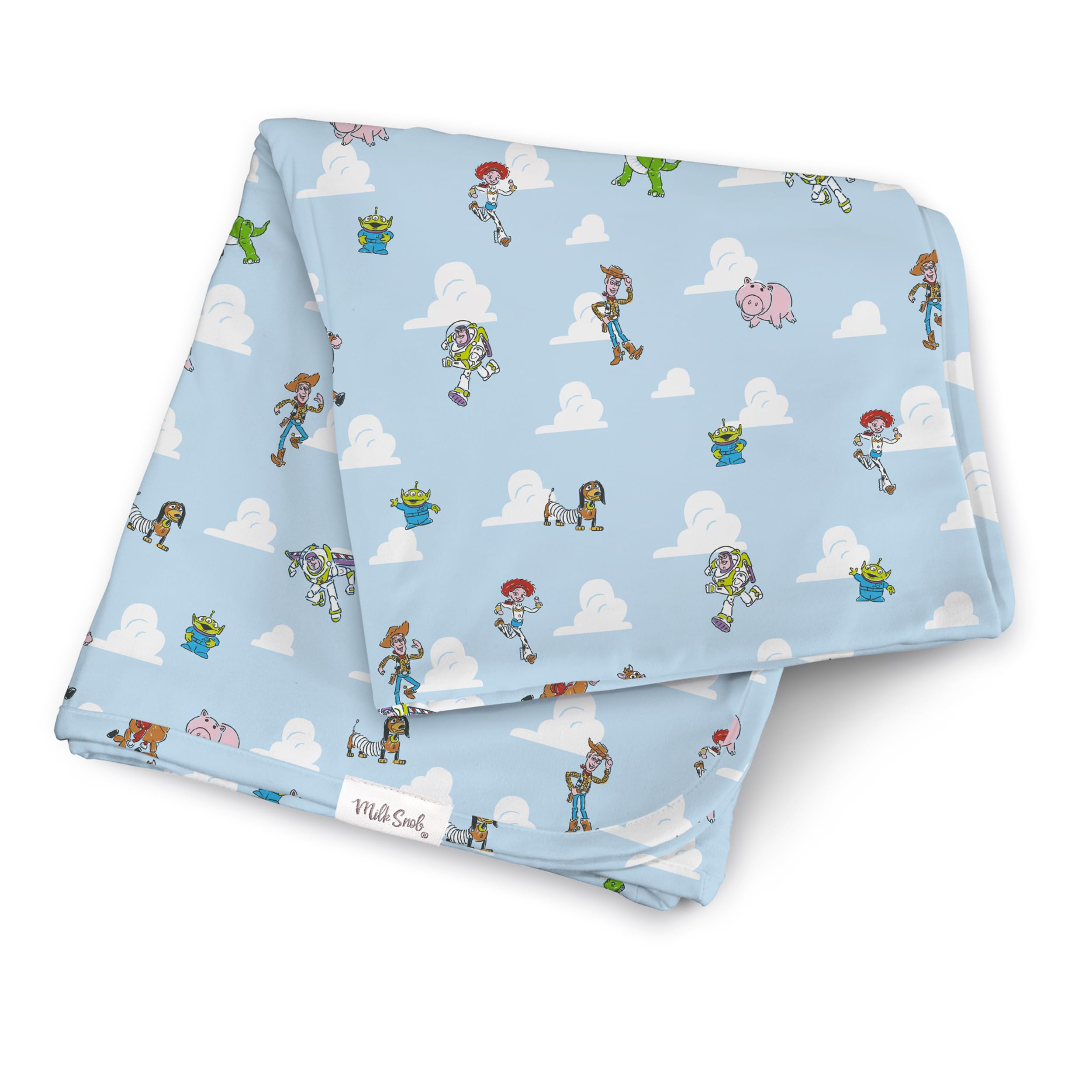 Disney Pixar Toy Story Baby Swaddle Blanket - Soft Receiving Security Blanket for Newborns, Infants & Toddlers - 34x34 Inch Gender Neutral Baby Shower Gift - Nursery Bedding, Playtime & Comfort Use