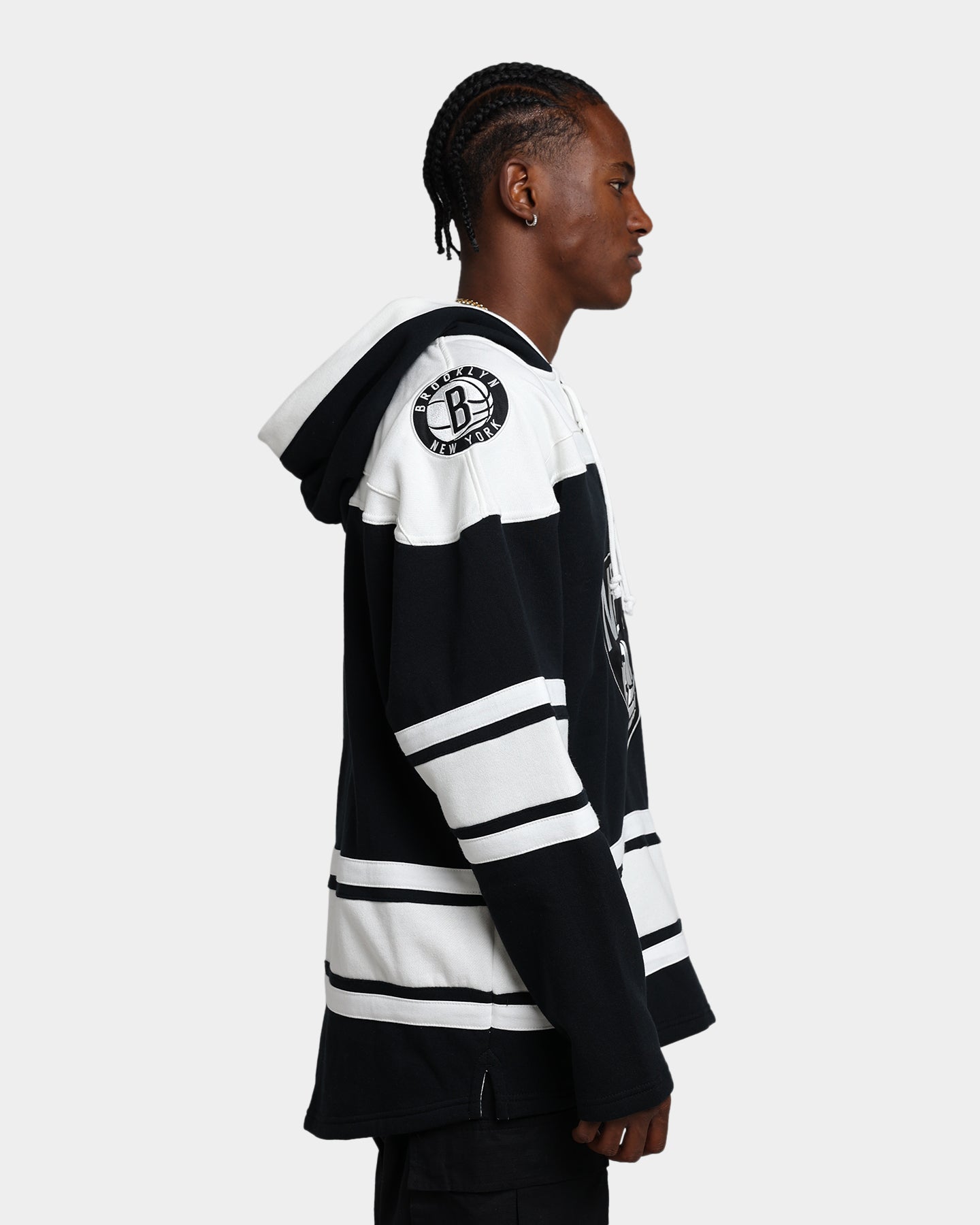 47 Brand Brooklyn Nets Superior Lacer Hoodie - Jet Black NBA Fan Apparel for Men & Women - Perfect for Game Day, Streetwear & Casual Outfits