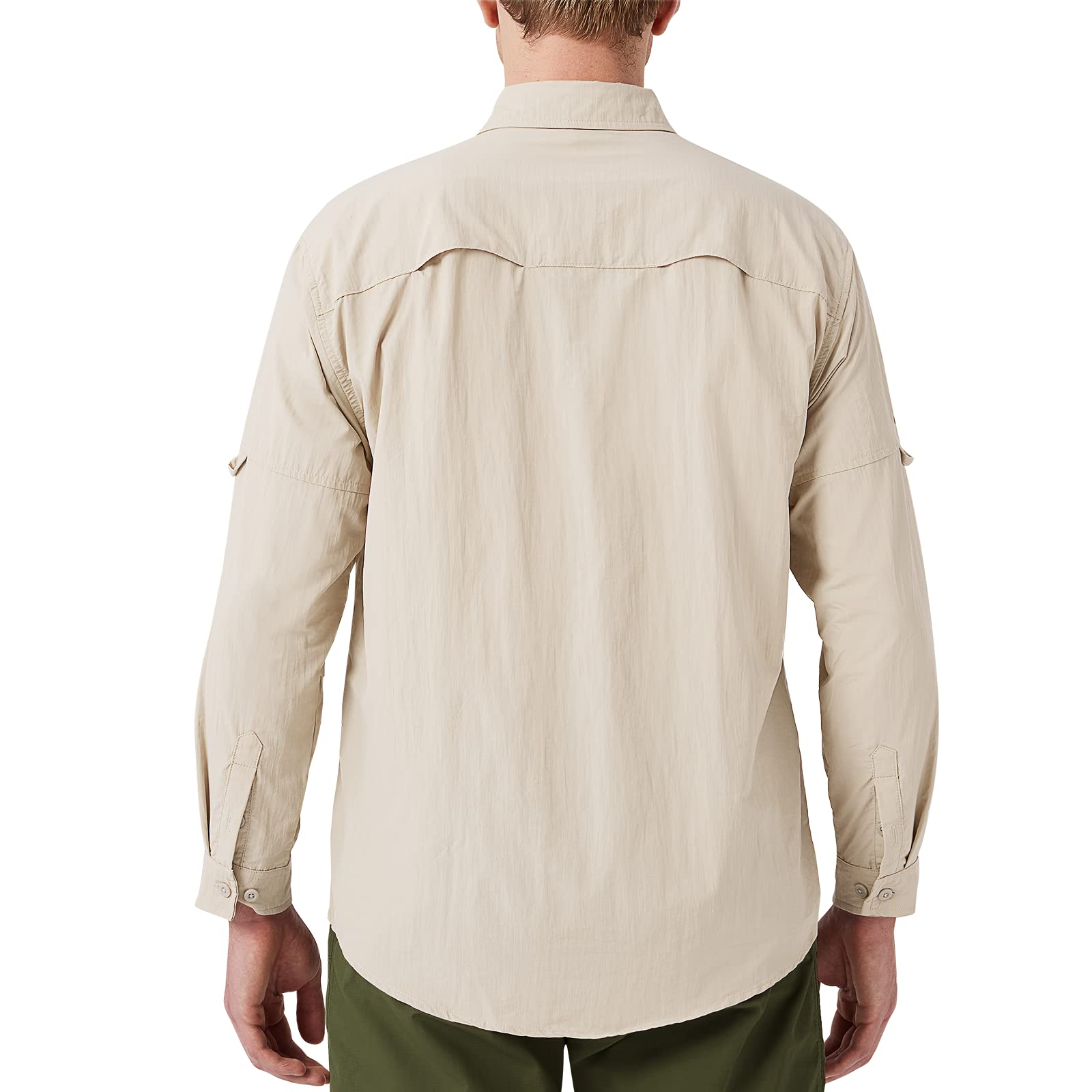 NAVISKIN UPF 50+ Men's Sun Protection Fishing Shirt - Long Sleeve UV Shirt for Fishing, Hiking, Travel & Camping - Lightweight Quick-Dry Outdoor Performance Shirt for Sun Safety