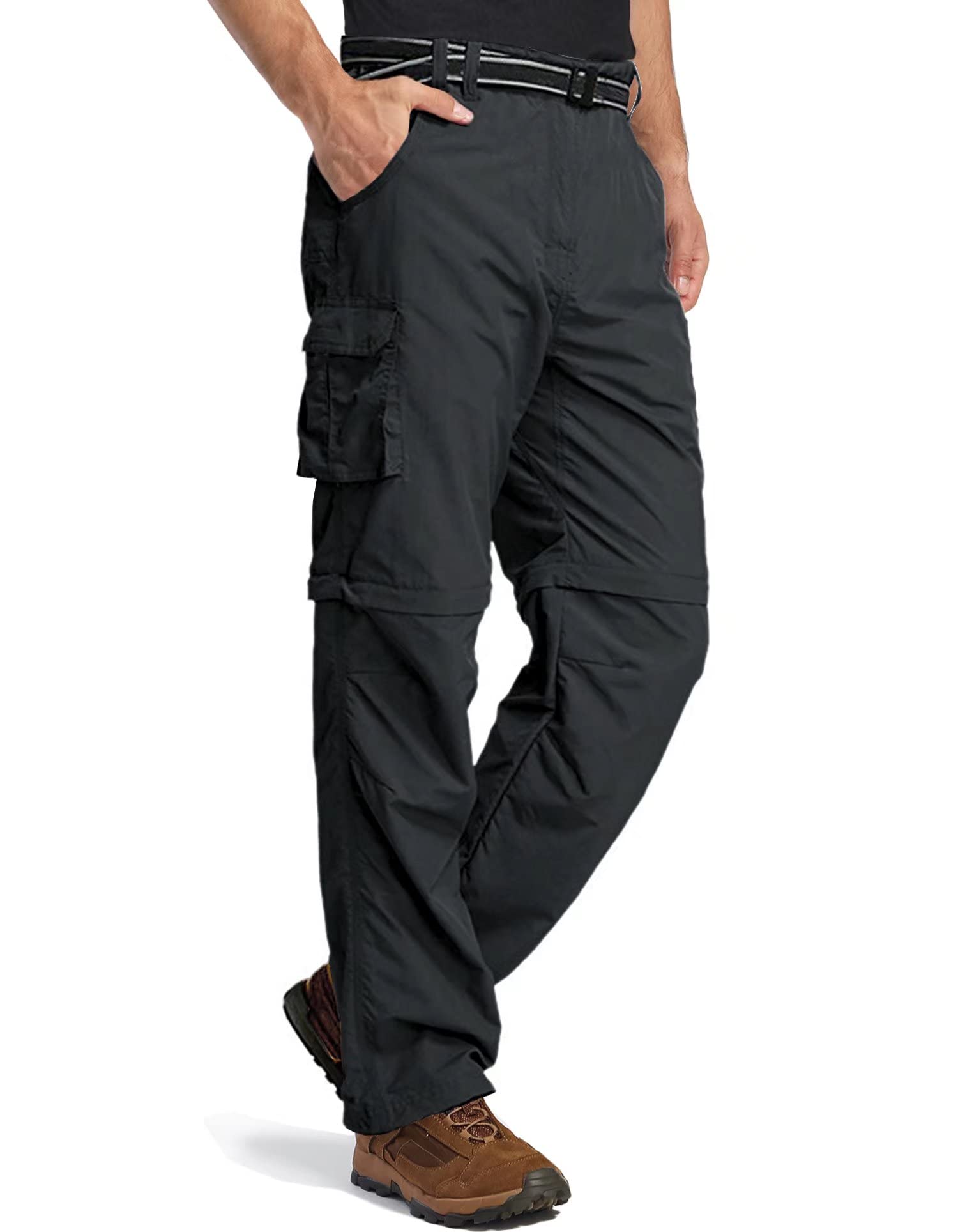 MAGCOMSEN Men's Hiking Pants with 5 Large Pockets - Convertible Zip-Off Quick Dry Lightweight Outdoor Pants for Hiking, Fishing & Work | Perfect for Camping, Travel & Outdoor Adventures
