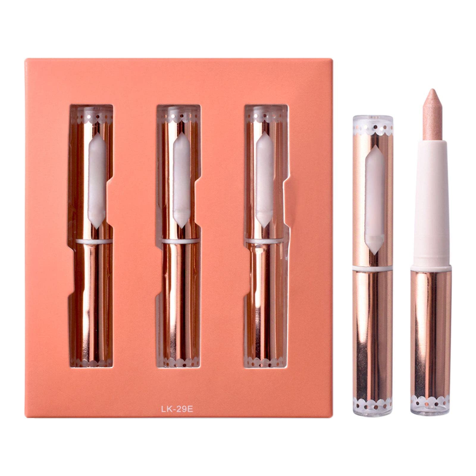 BBZUI Travel Size Mini Eyeshadow Stick - Glitter Pearl Highlighter, Easy to Apply Multi-Purpose Makeup for Brightening & Shimmering Eyes | Perfect for Travel, Daily Use & Party Makeup (Color A, One Size)