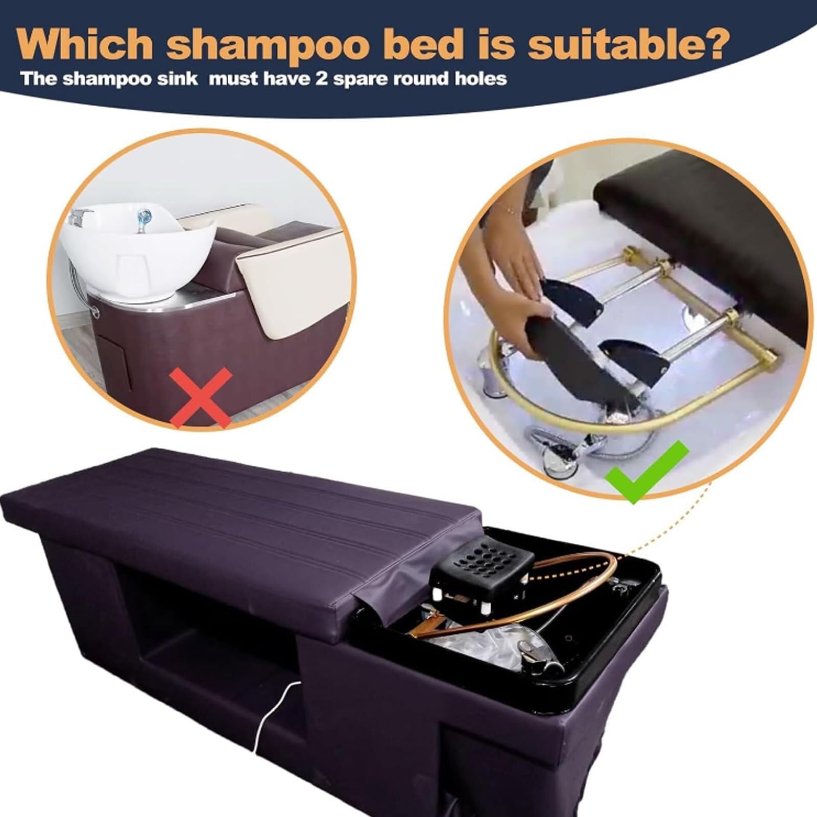 Professional Salon Head Spa Equipment - Adjustable Shampoo Bed with Fumigation Hair Treatment System | Perfect for Hair Washing, Scalp Care & Relaxation Therapy | Salon & Home Spa Use