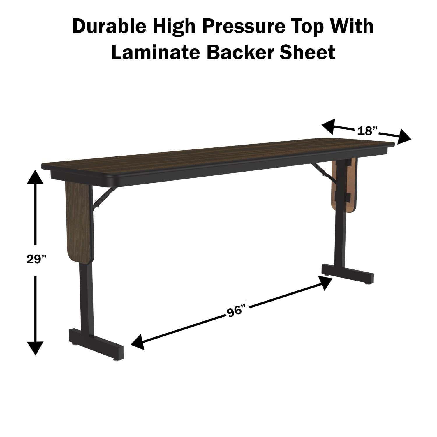SP 18x60 Modern Metal and Wood Folding Conference Table - Black Granite Finish | Perfect for Meetings, Events & Home Office