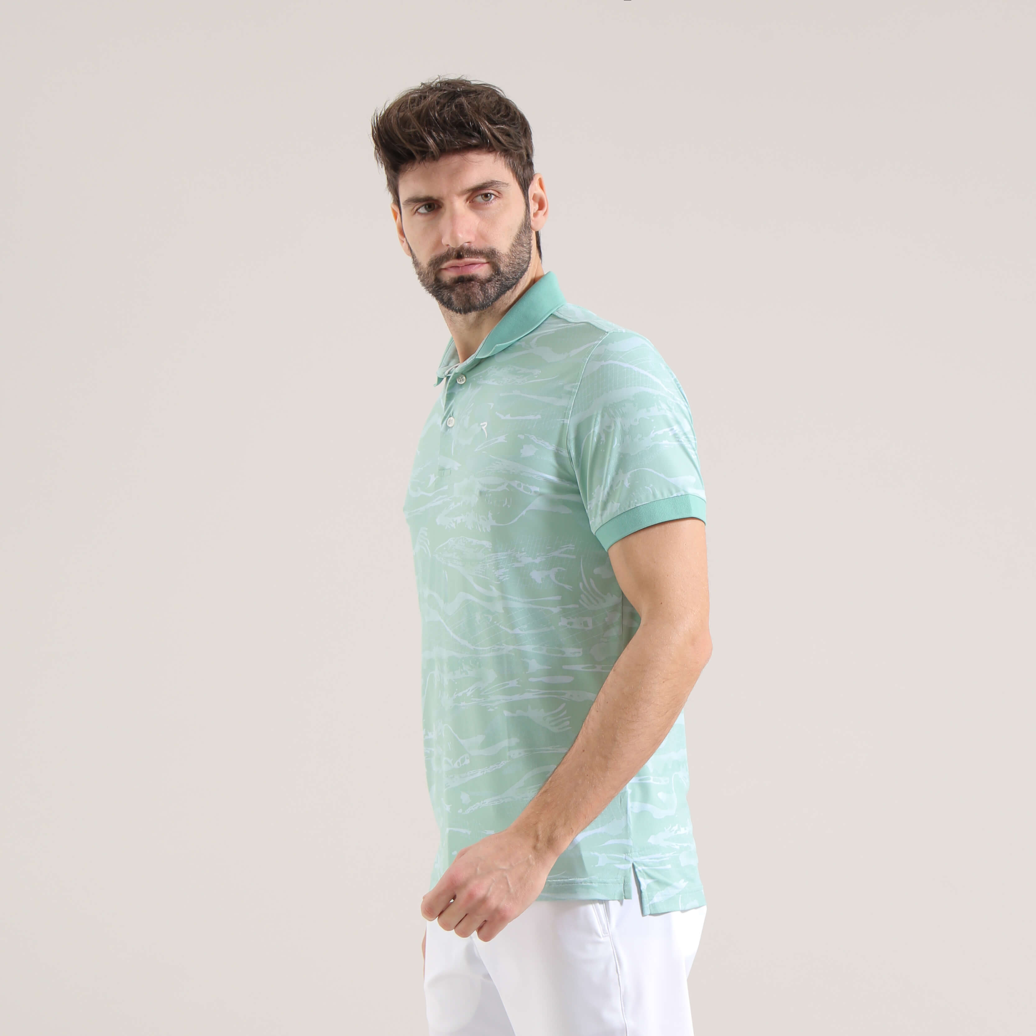 Eco-Friendly Sunblock® Printed Polo Shirt for Men & Women | UV Protection & Breathable Fabric | Perfect for Outdoor Activities, Golf & Casual Wear