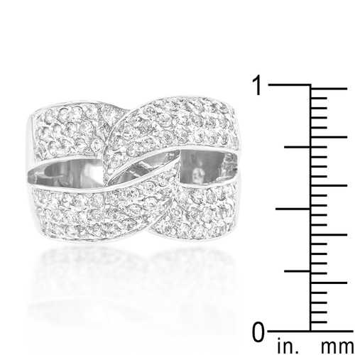 Elegant Cubic Zirconia Knot Ring - Sterling Silver Adjustable Promise Ring for Women - Perfect for Anniversary, Engagement, Valentine's Day & Special Occasions