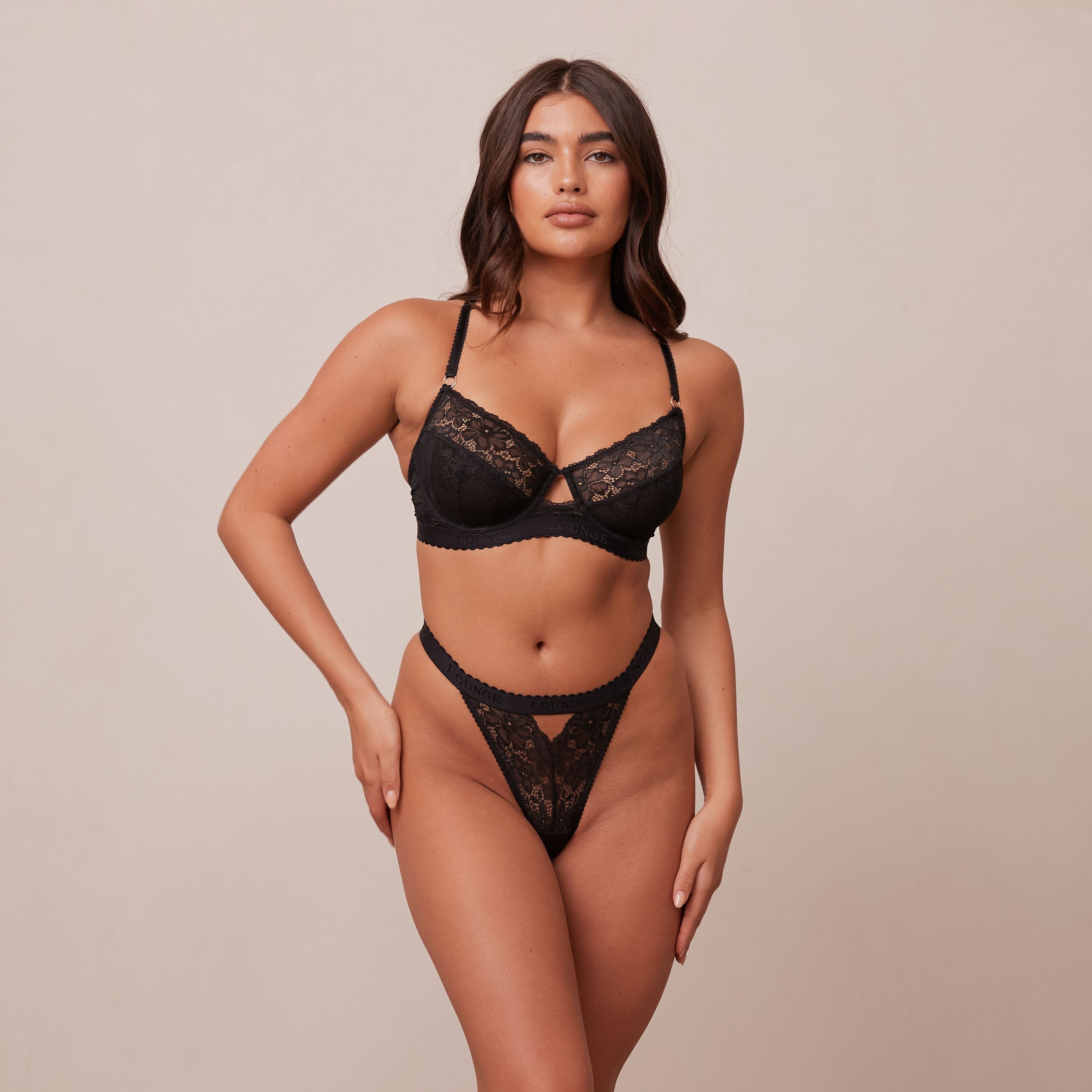 Flair Balcony Bra - Black Lace Underwire Bra for Women | Comfortable & Sexy Everyday Wear | Perfect for Date Nights & Special Occasions