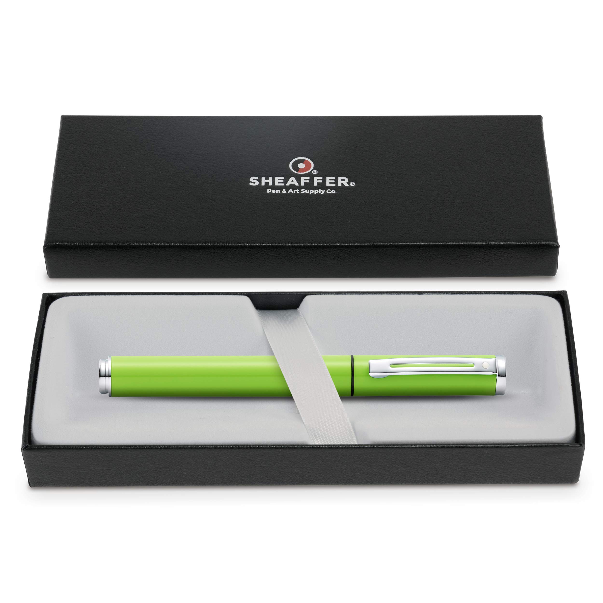 Sheaffer Pop Glossy Lime Green Fountain Pen - Chrome Trim, Medium Nib - Perfect for Writing, Journaling & Gift Giving