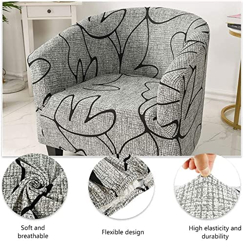 Stretchable Spandex Polyester Wingback Chair Slipcover - Washable Removable Club Chair Cover for Living Room, Bedroom & Office (#3)