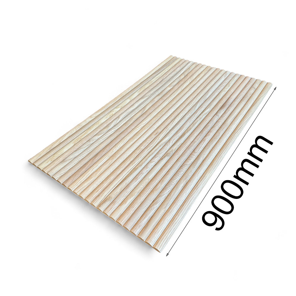 WOODFLEX Flexible Wooden Slat Under Bench Counter Panel - Oak Veneer 900mm x 600mm Half Round for Kitchen Islands & Bar Counters