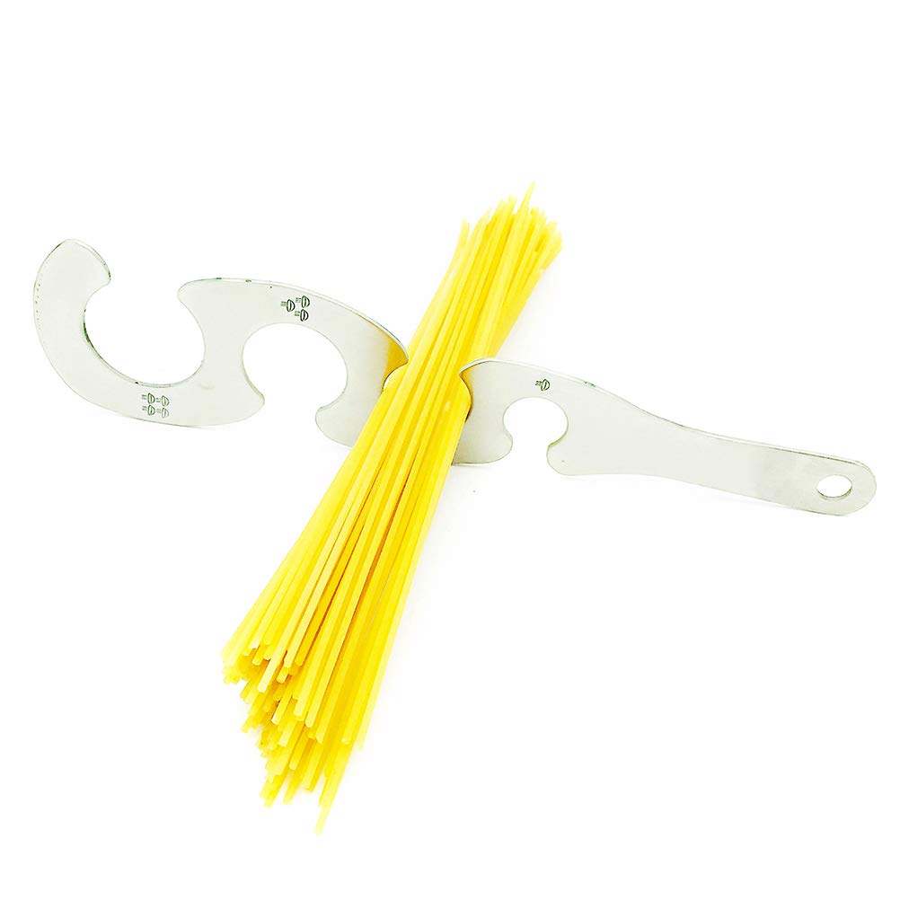 Stainless Steel Spaghetti Measurer with 4 Holes - S-Shaped Pasta Portion Tool for Perfect Spaghetti Serving | Essential Kitchen Gadget for Cooking, Meal Prep & Italian Cuisine Lovers