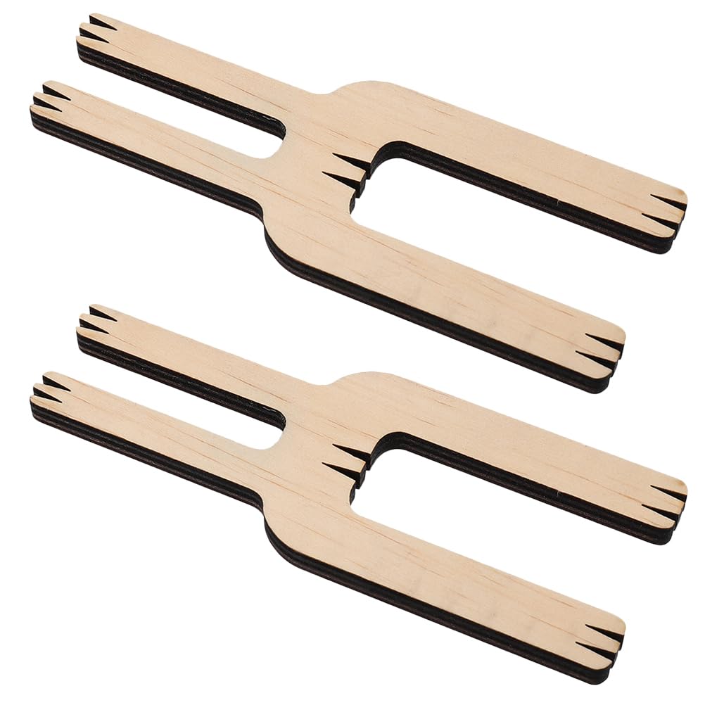 2Pcs Wooden Pom Pom Maker Kit - DIY Fluff Ball Waver Needle for Wool Yarn Knitting, Crochet & Craft Projects - Perfect for DIY Home Decor, Scarf Making & Gift Wrapping Accessories