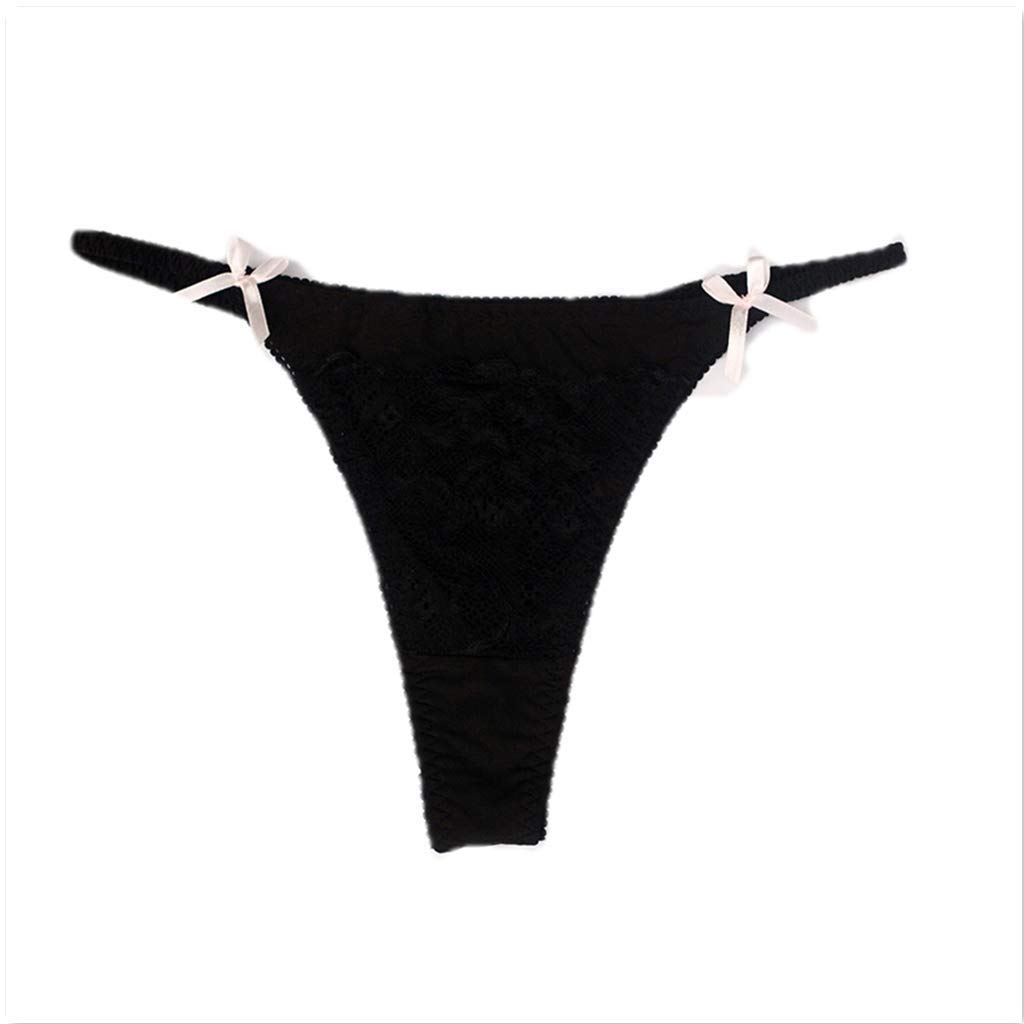 Sexy Women's Lace Thong Underwear - 4 Pack G-String T-Back Low Rise Cheeky Panties for Everyday Wear & Special Occasions