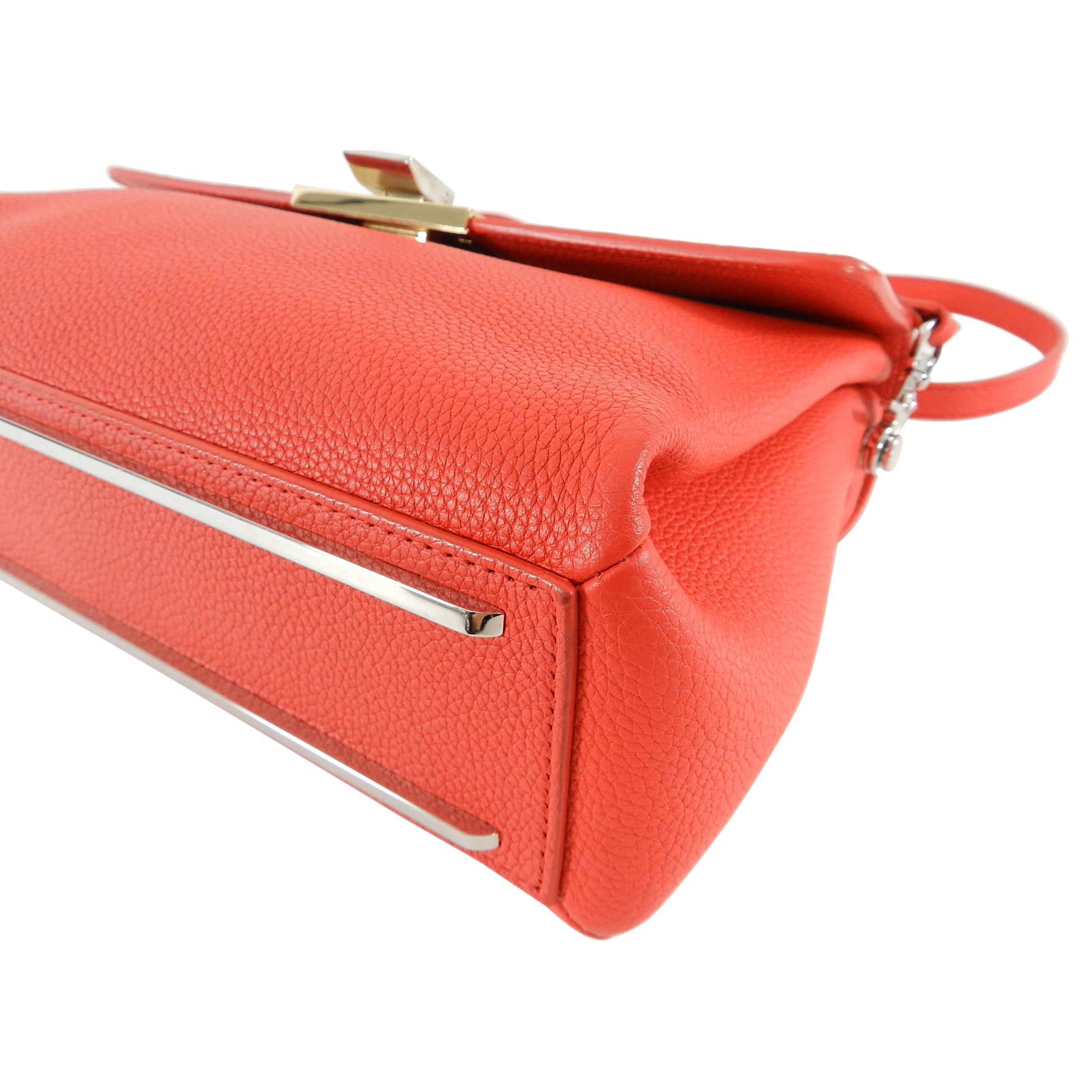 Balenciaga Le Dix Hot Coral Soft Courier Leather Crossbody Bag for Women | Stylish Shoulder Purse for Daily Use, Travel & Night Out