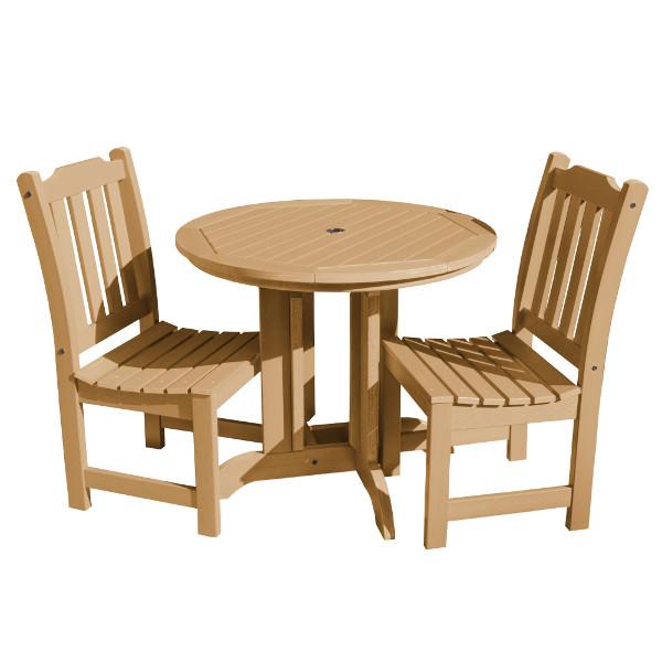 Lehigh Collection 3-Piece Round Outdoor Patio Dining Set - Perfect for Backyard, Garden & Poolside Entertaining