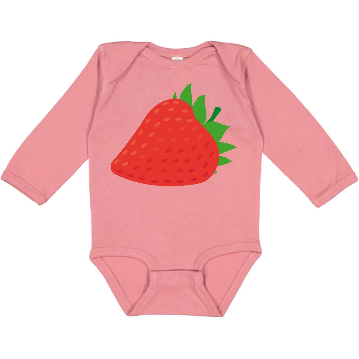 Inktastic Strawberry Fruit Long Sleeve Baby Bodysuit - Soft Cotton Onesie for Newborns & Infants - Perfect for Family Photos, Playdates & Everyday Wear