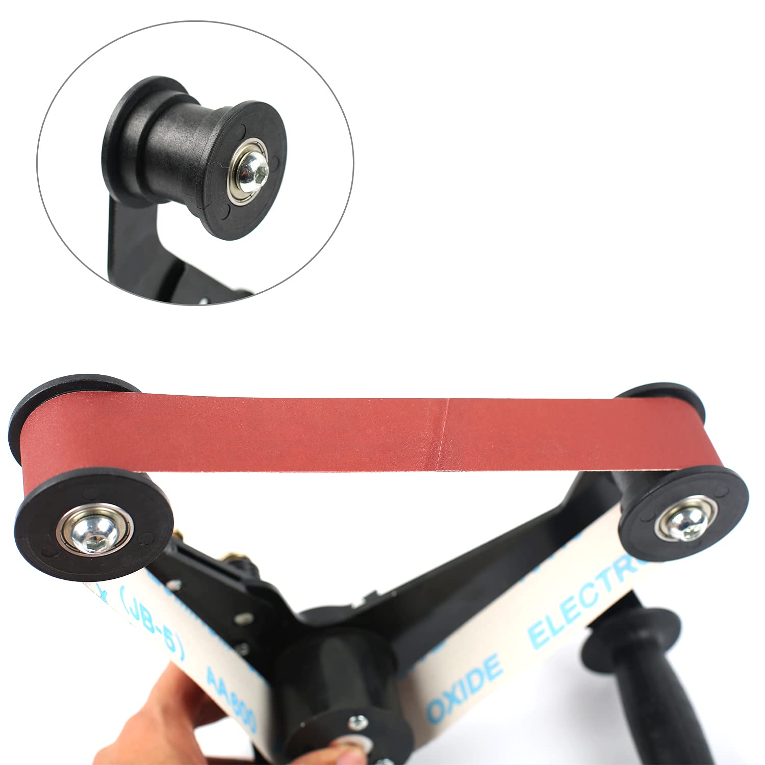 Angle Grinder Belt Sander Adapter - 5/8-11 Thread Pipe & Tube Sanding Attachment with 1.68